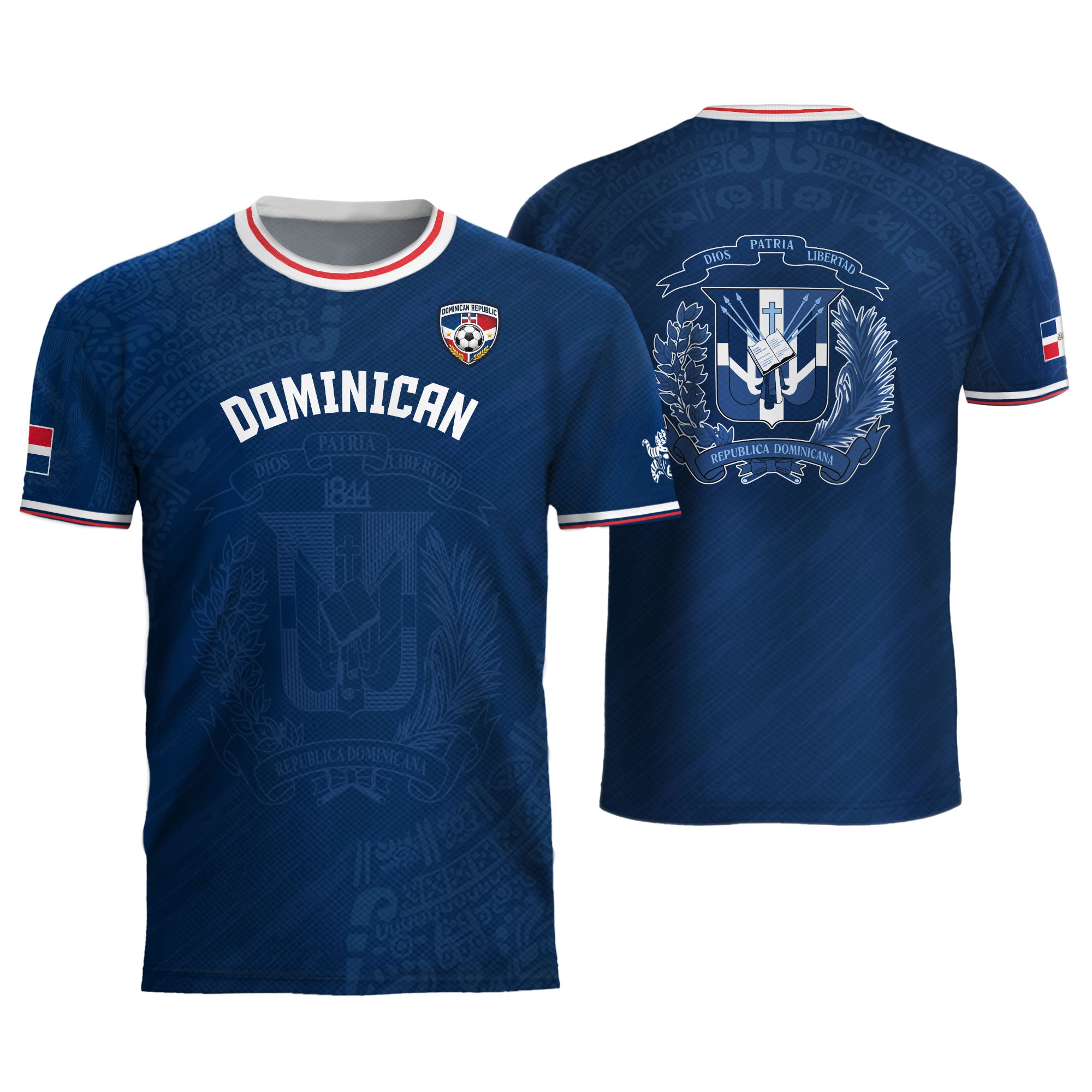 Dominican Republic Heritage Royal Navy National Graphic Soccer Jersey