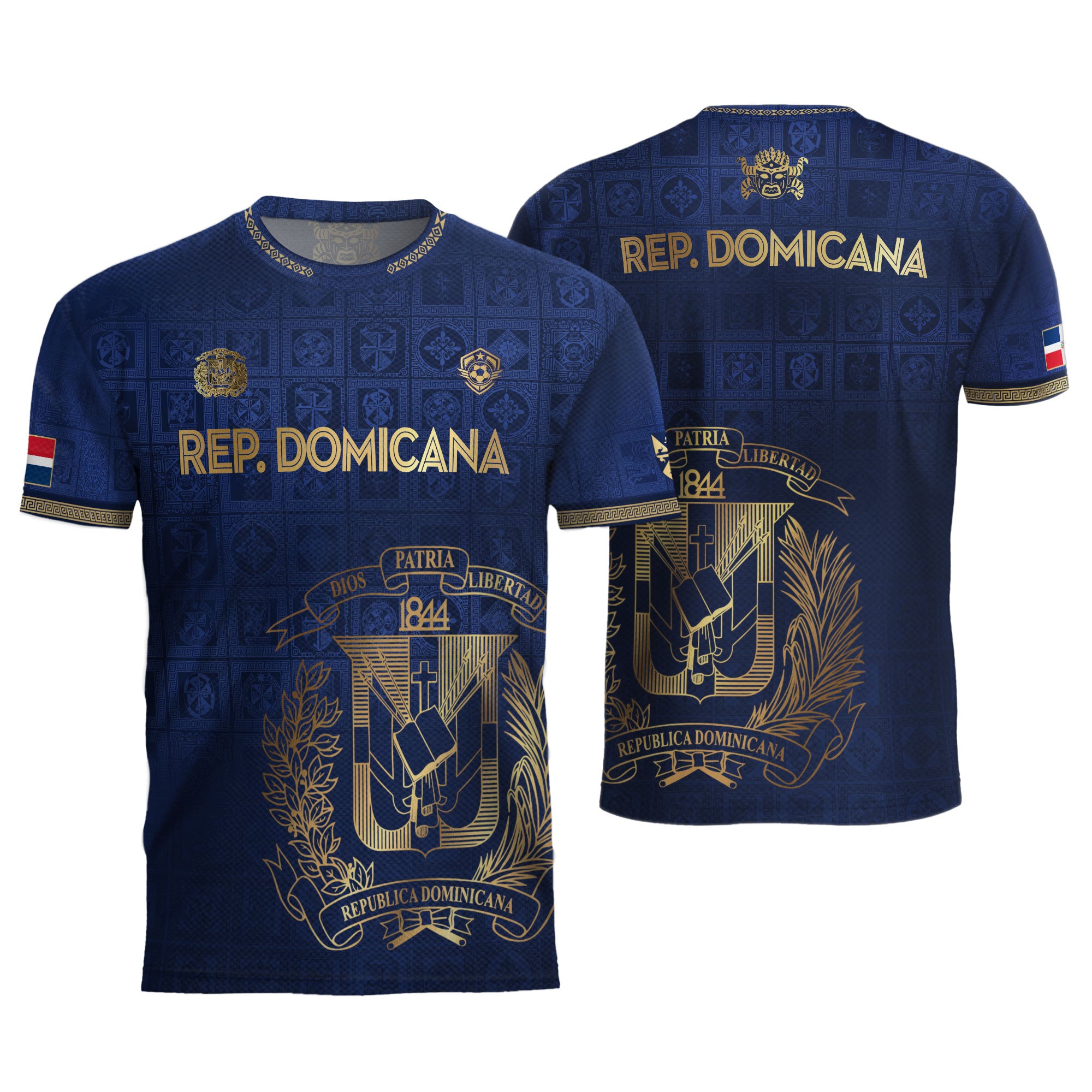 Dominican Republic Heritage Navy Gold Athletic Independence Soccer Jersey