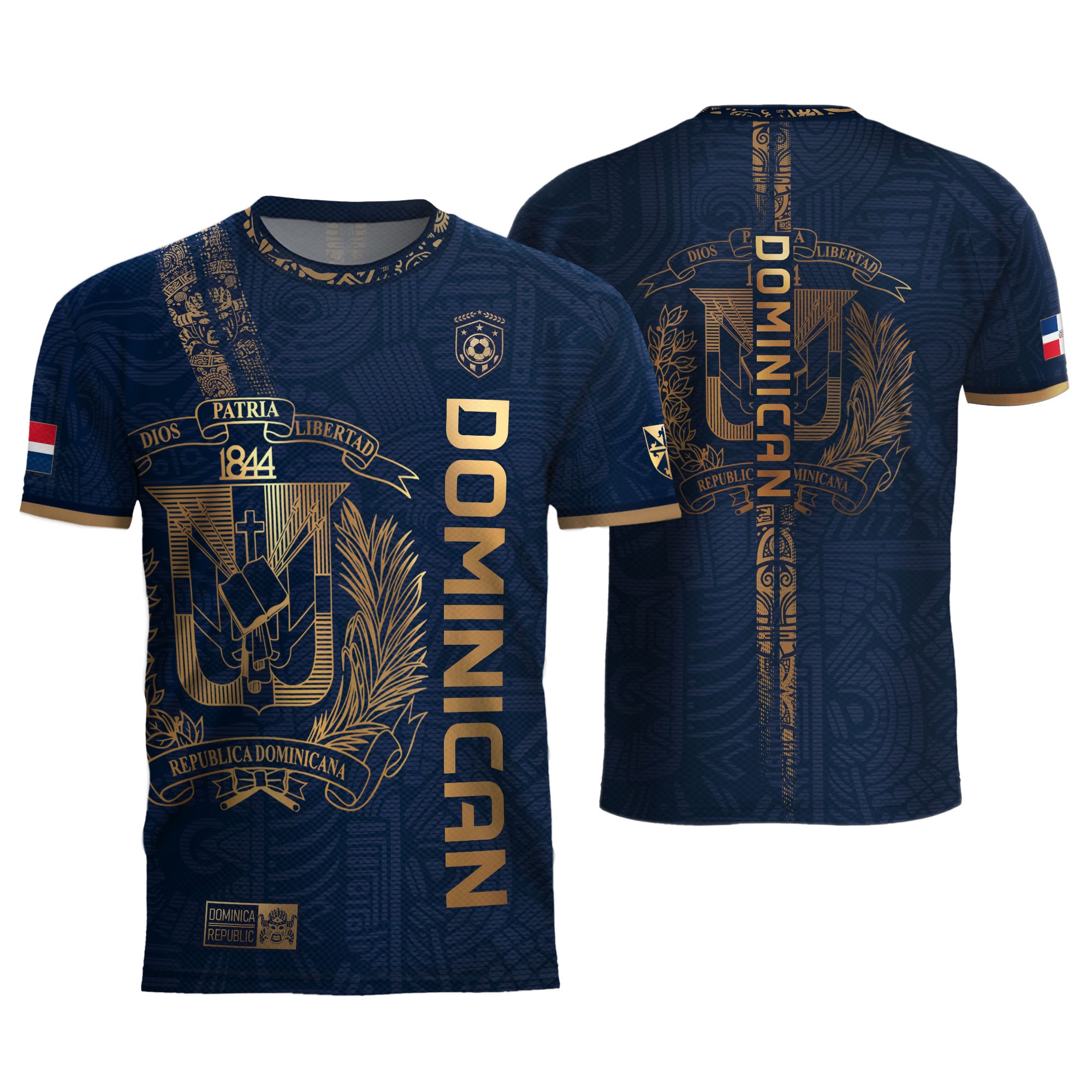 Dominican Republic Navy Gold Vintage National Heritage Shirt Soccer Jersey