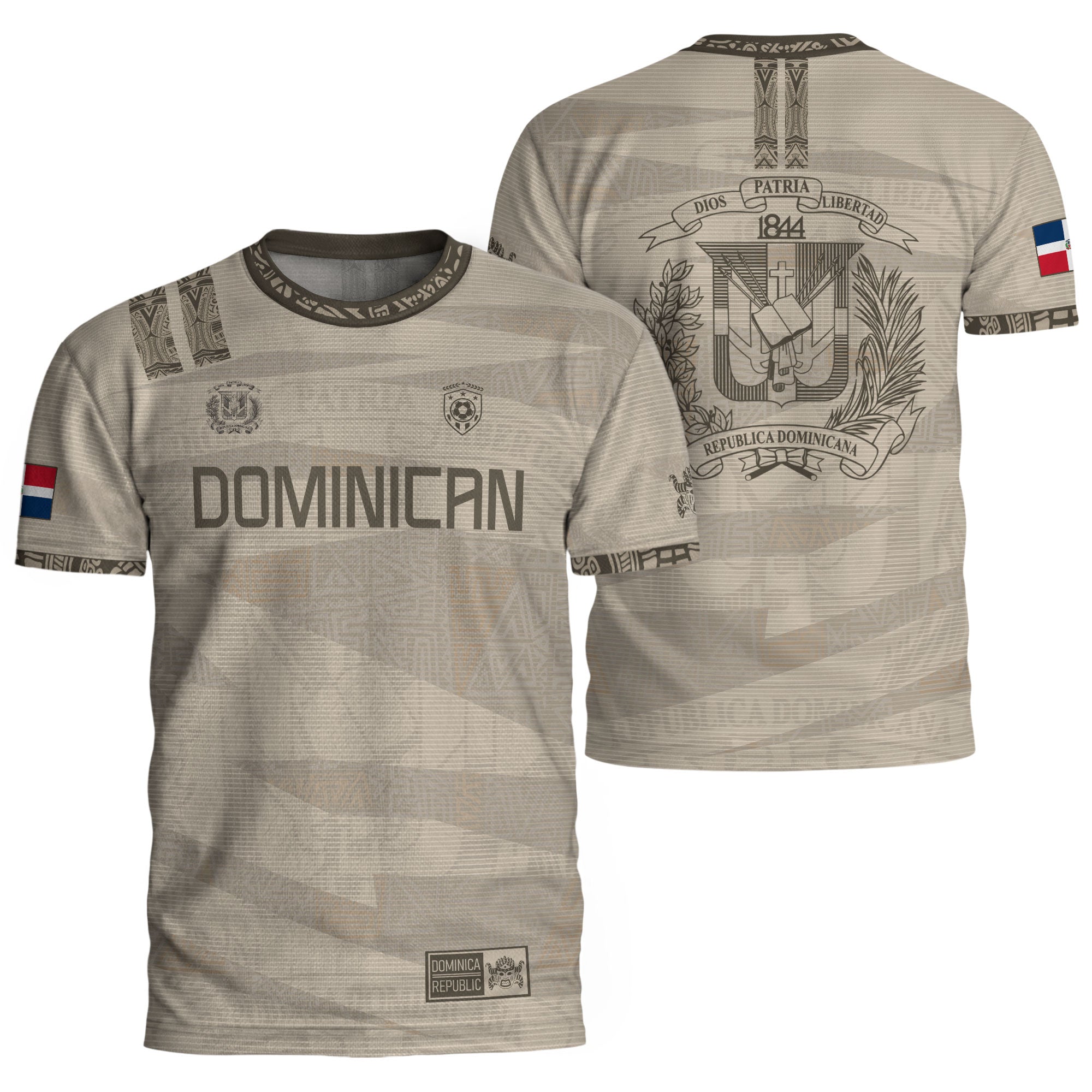 Dominican Republic Heritage Beige Earth Tone National Soccer Jersey