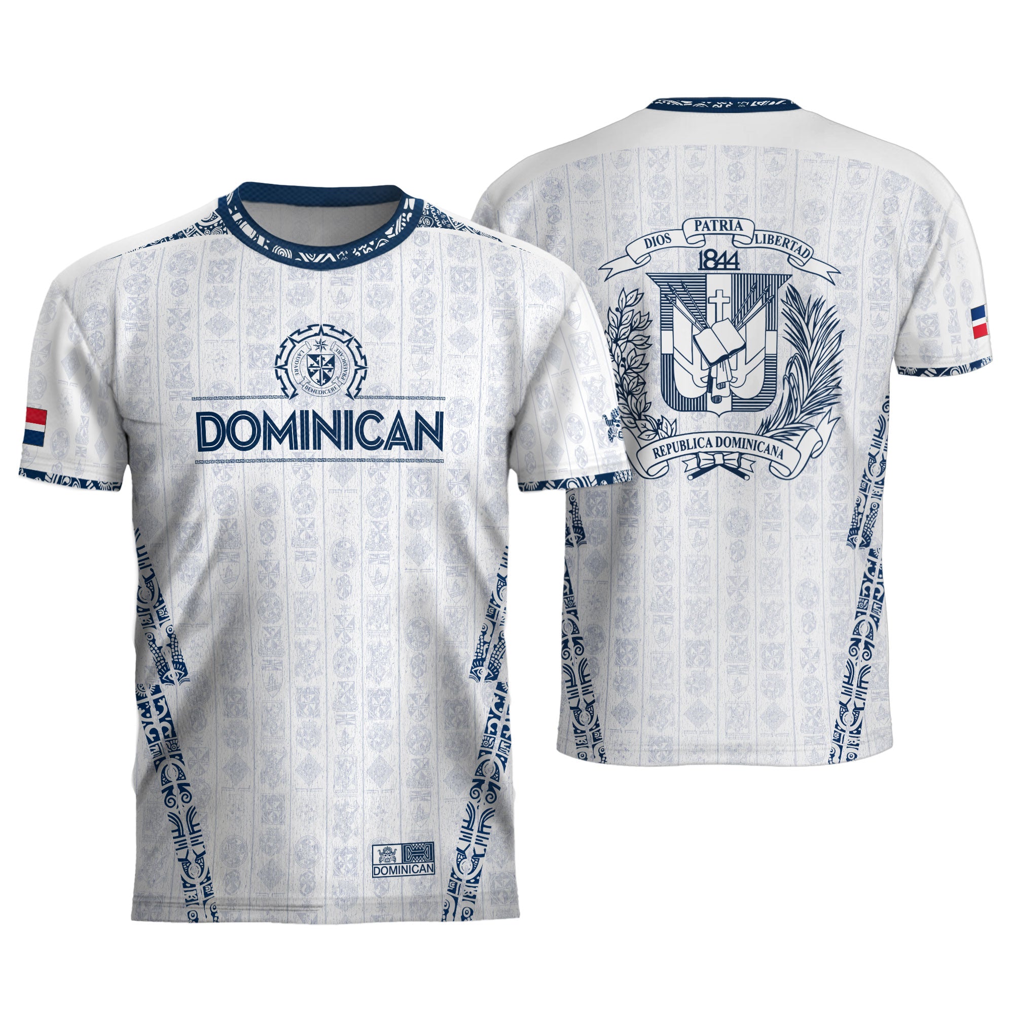 Dominican Republic Heritage White Patchwork Soccer Jersey