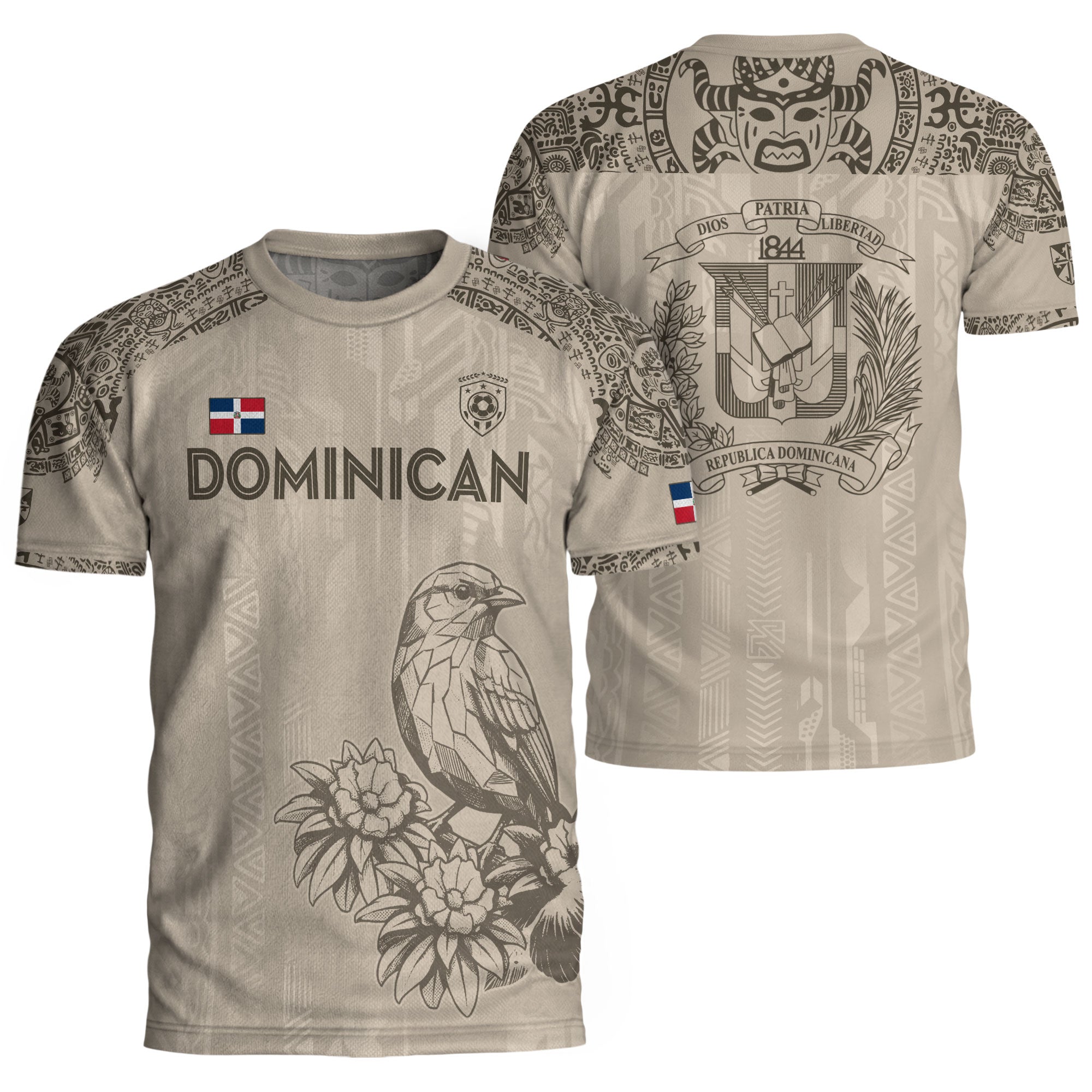 Dominican Republic Orgullo Dominicano Beige Cigua Palmera Soccer Jersey