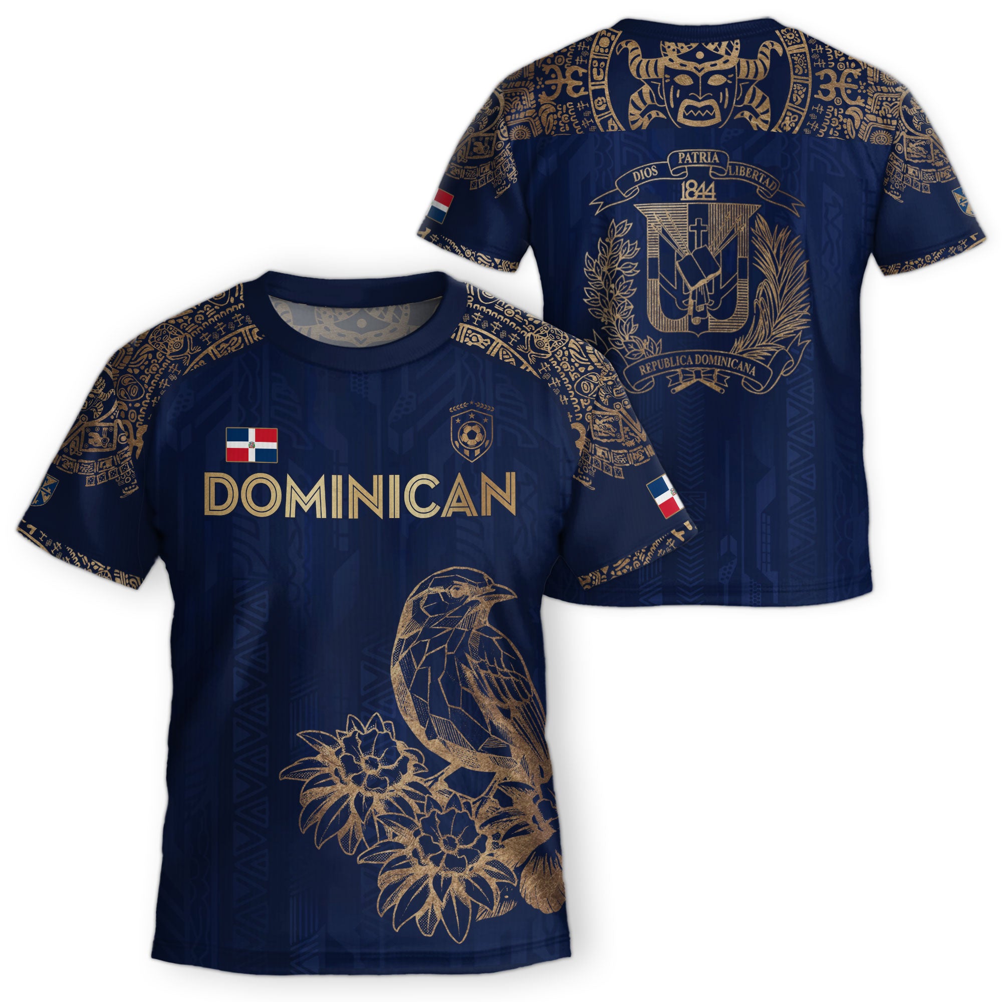 Dominican Republic Kids Soccer Jersey Yellow Cultural Pride Collection