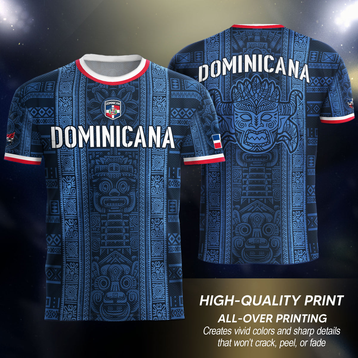 Dominican Cultural Heritage Soccer Jersey Navy, Identity & Pride Edition