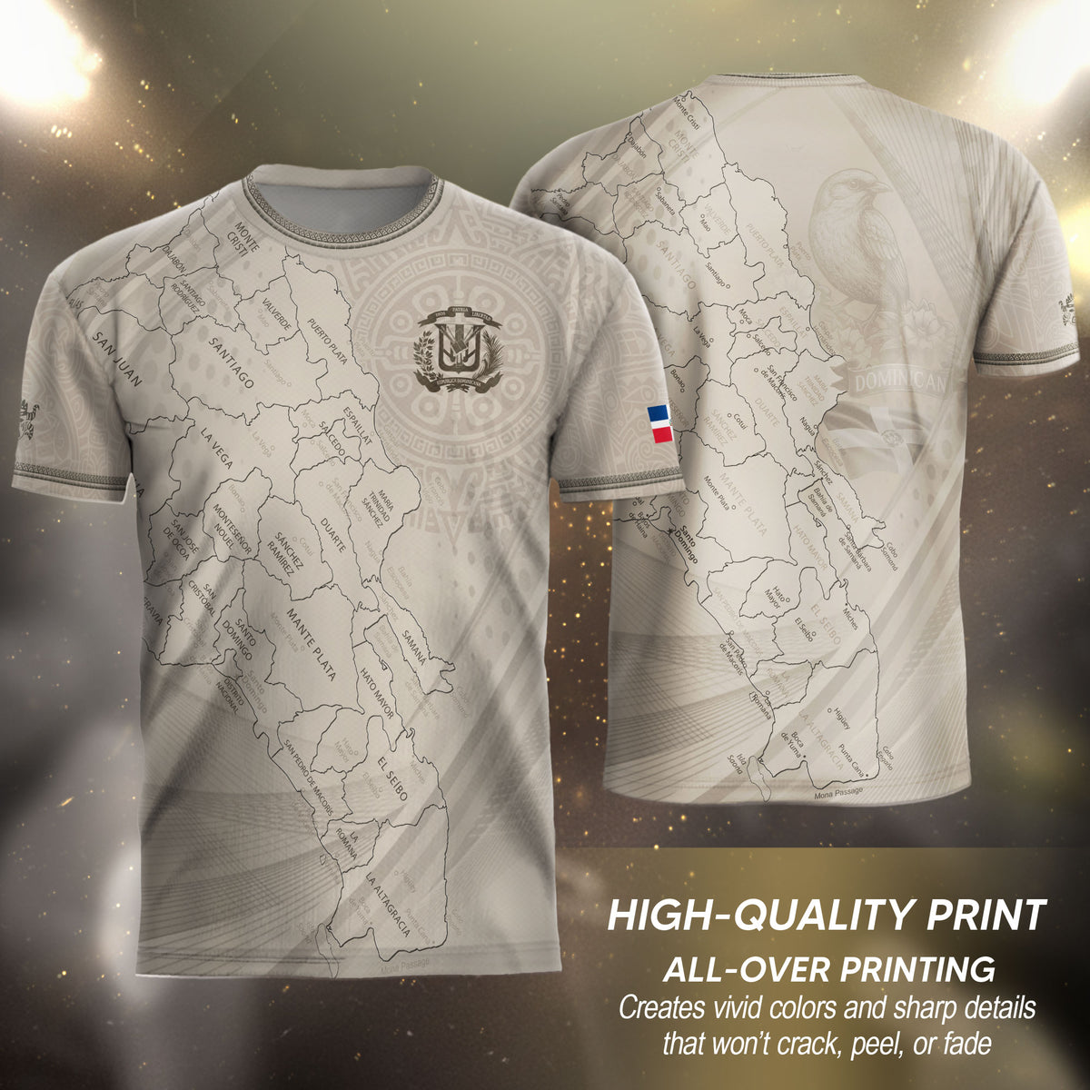 Dominican Cultural Identity Soccer Jersey Beige, Heritage & Pride Edition