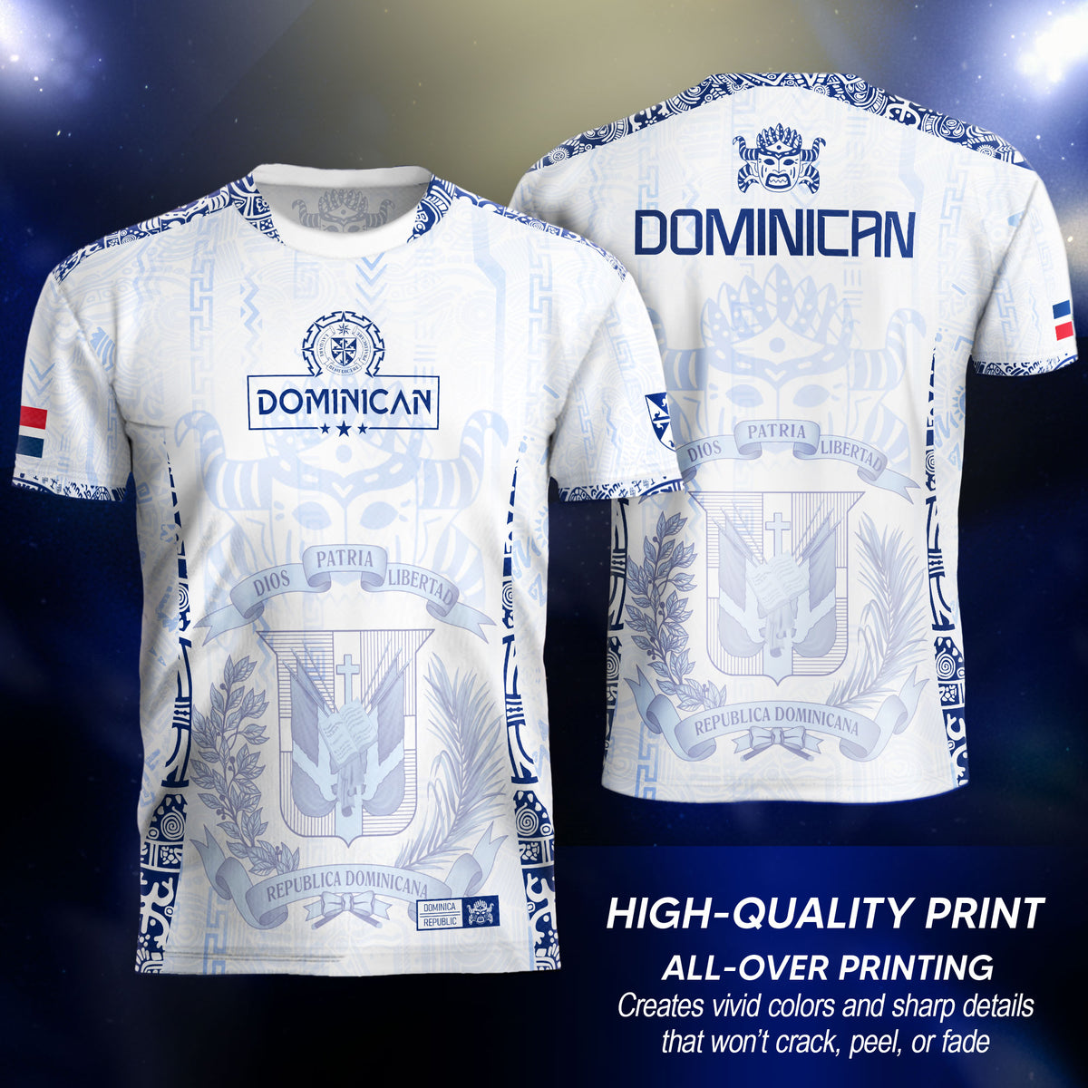 Dominican Republic Orgullo Dominicano White Mask Soccer Jersey