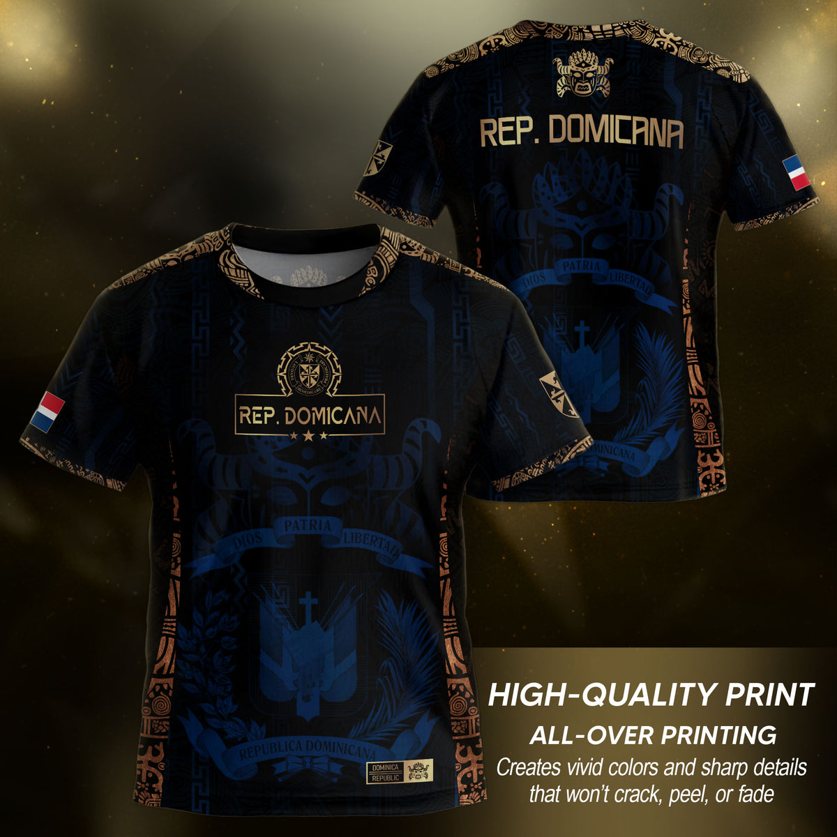 Dominican Kids Soccer Jersey Navy Pride Collection