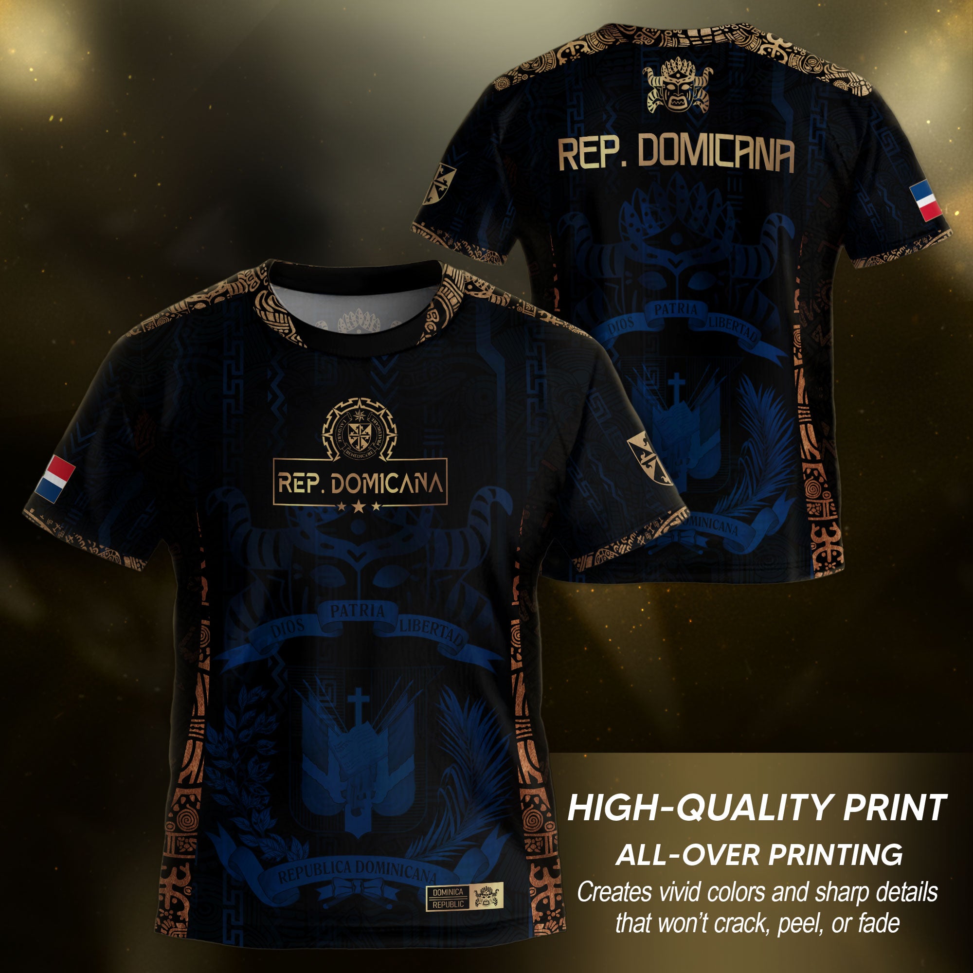 Dominican Kids Soccer Jersey Navy Pride Collection