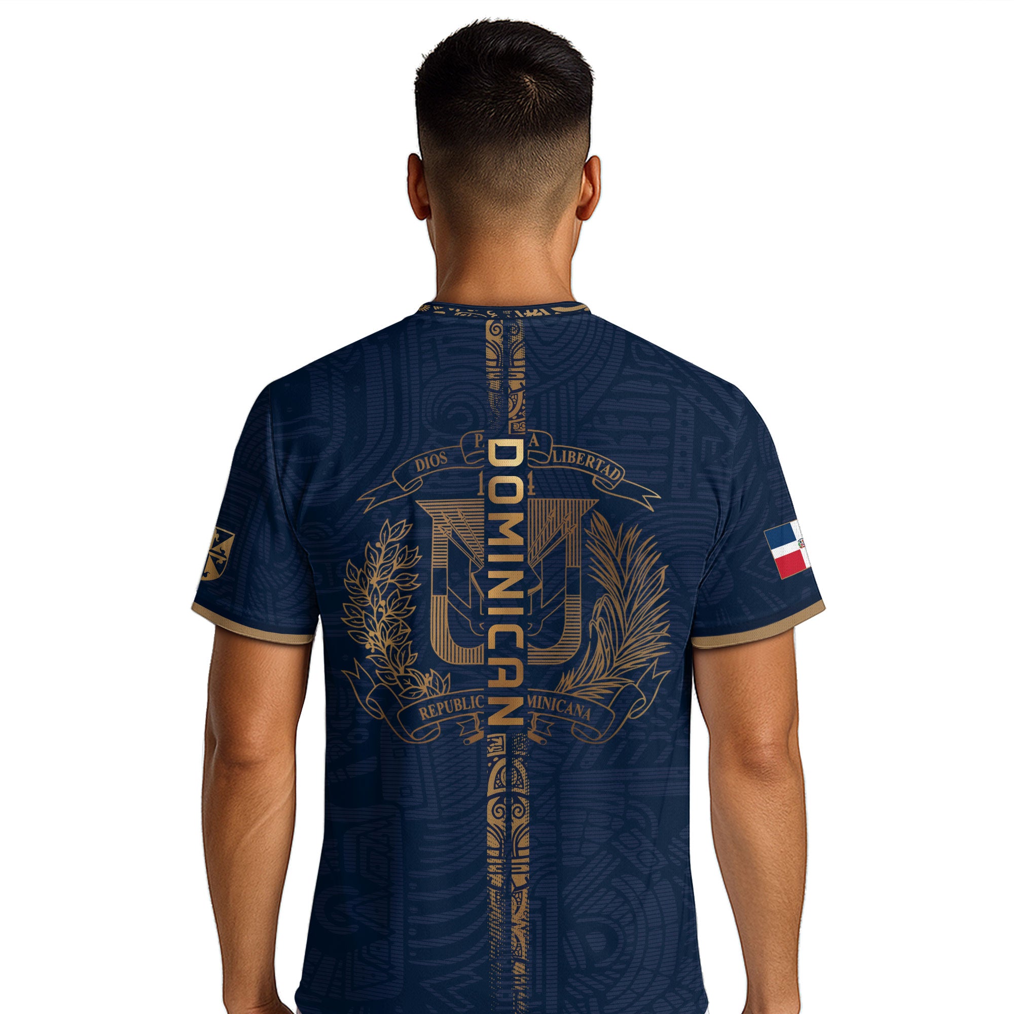 Dominican Republic Navy Gold Vintage National Heritage Shirt Soccer Jersey