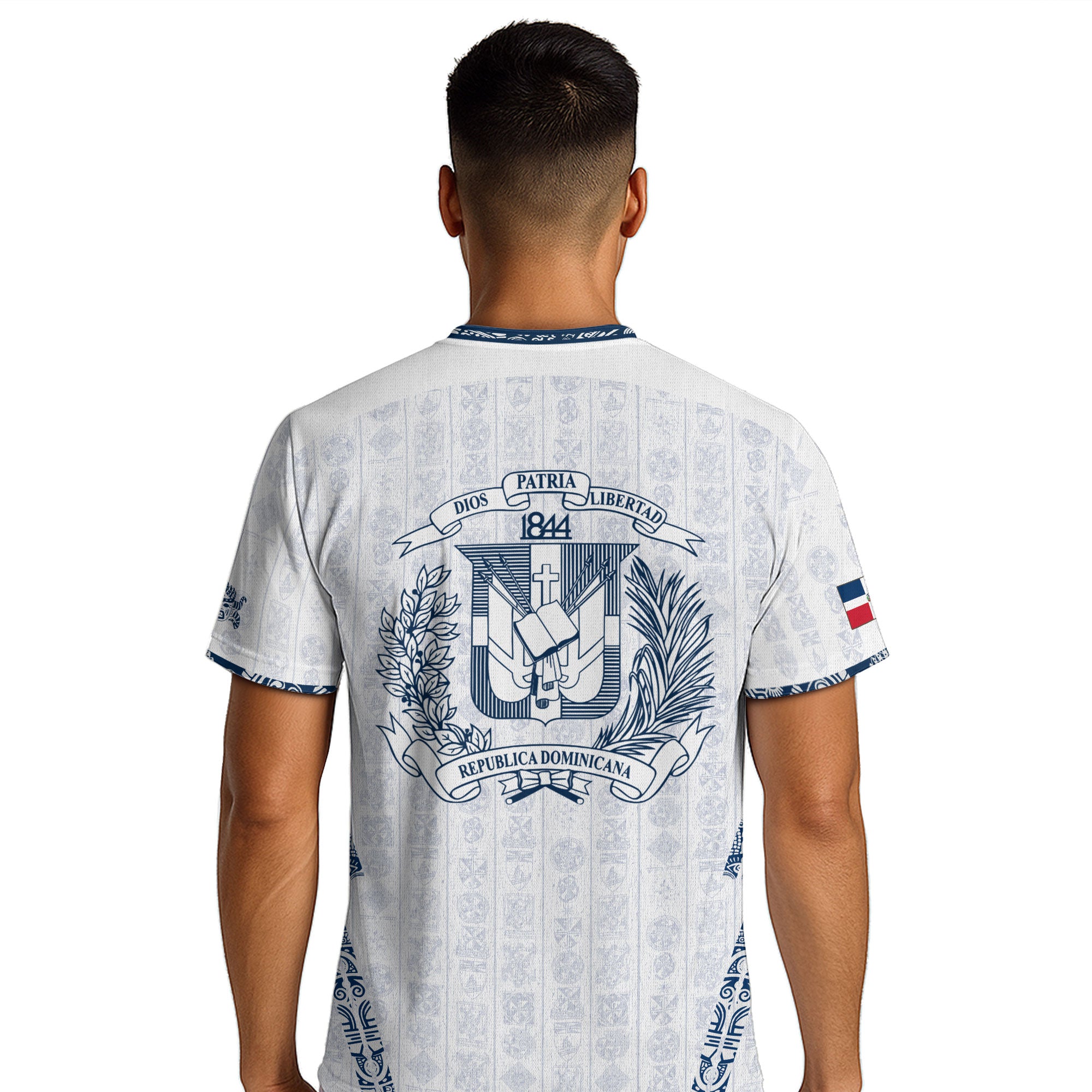 Dominican Republic Heritage White Patchwork Soccer Jersey