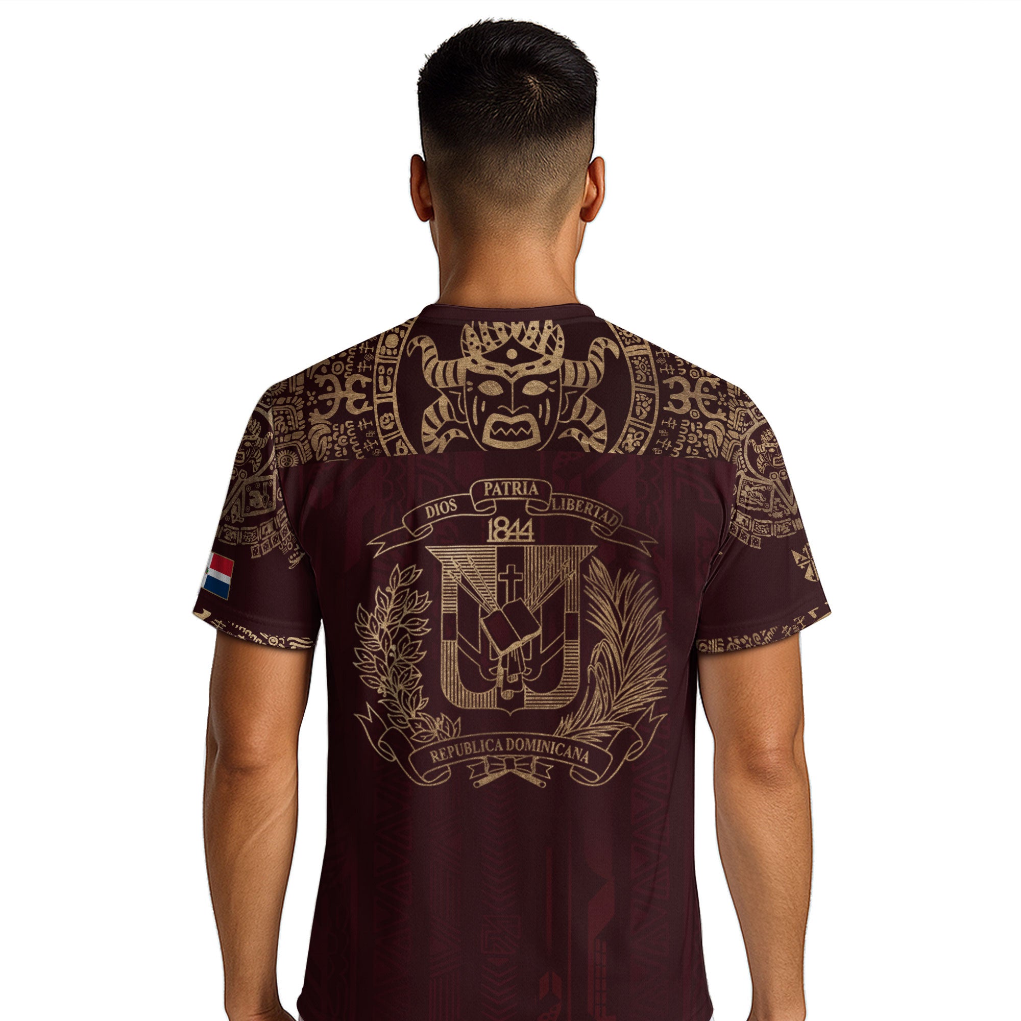 Dominican Republic Orgullo Dominicano Maroon Gold Cigua Palmera Soccer Jersey