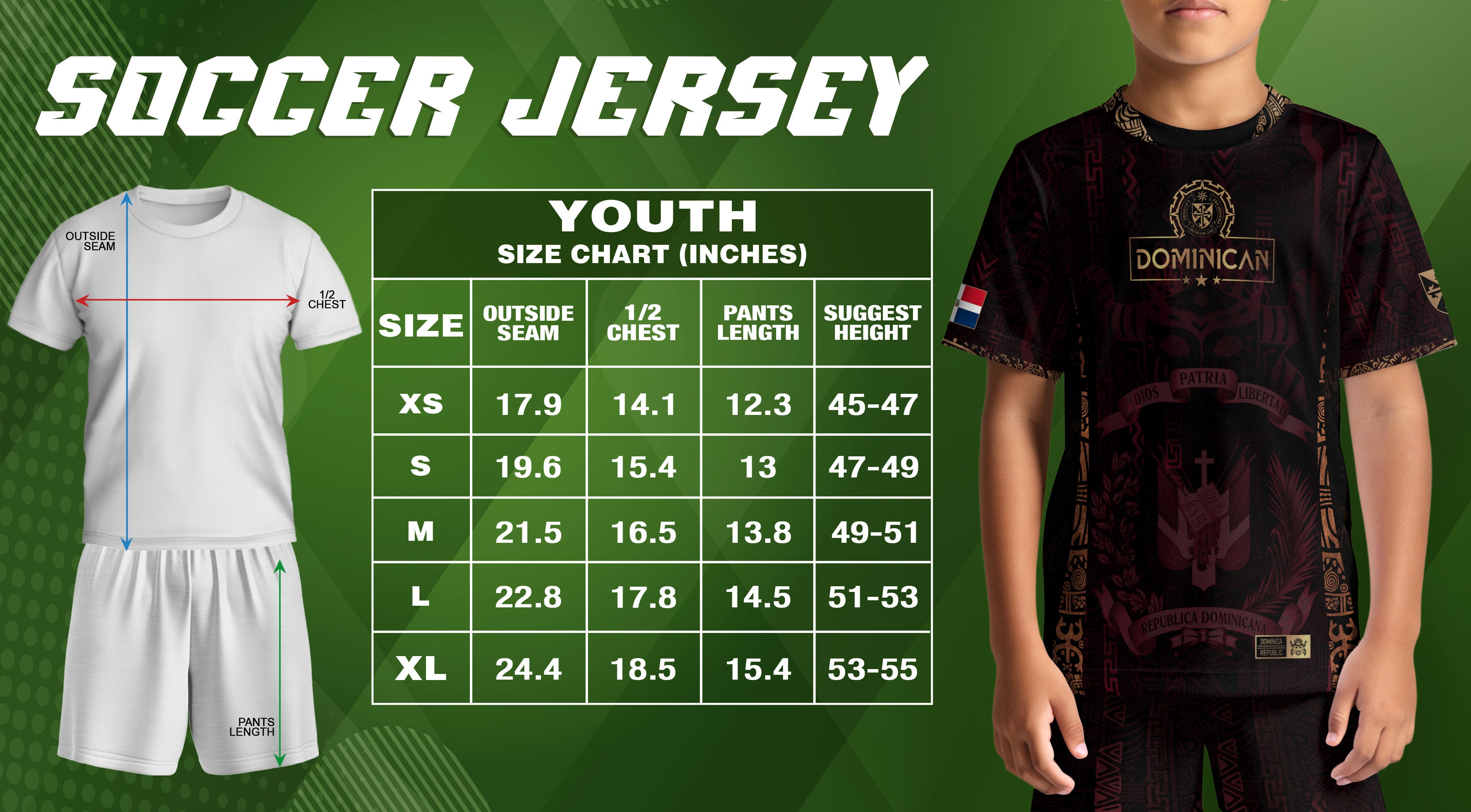 Dominican Republic Kids Youth Orgullo Dominicano Dark Maroon Mask Soccer Jersey