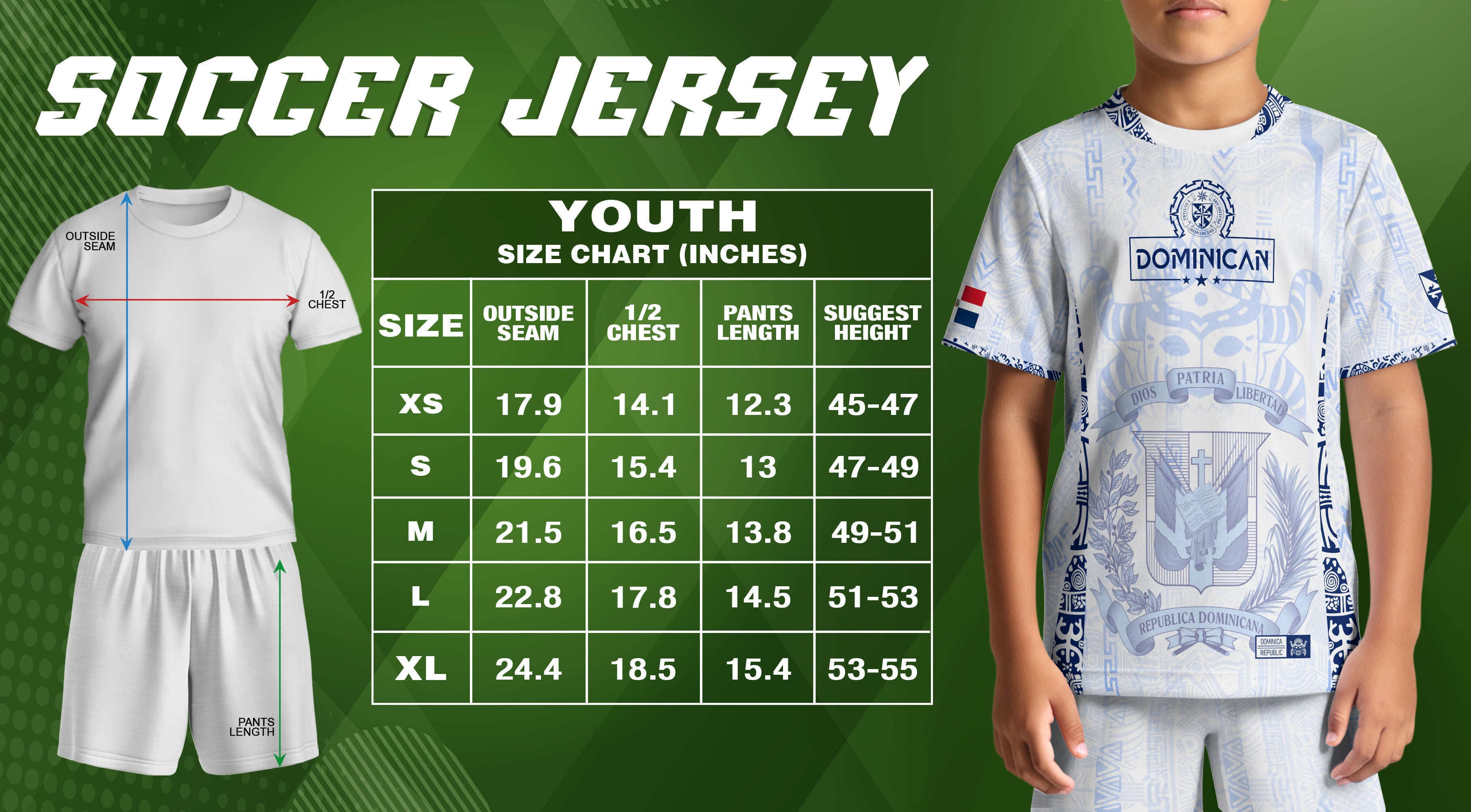Dominican Republic Kids Youth Orgullo Dominicano White Vintage Mask Soccer Jersey