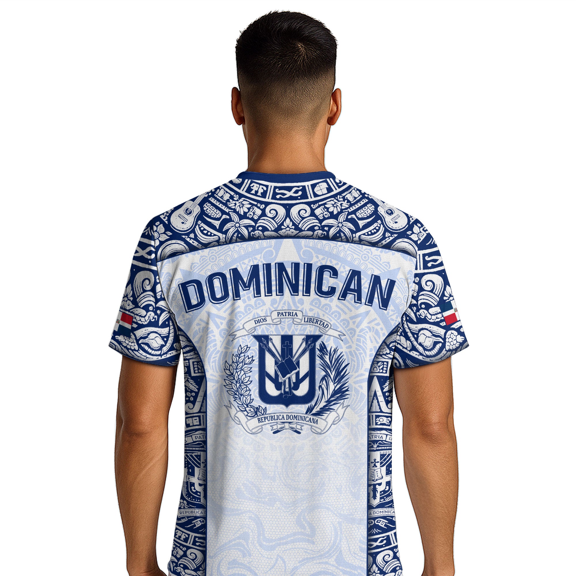Dominican Republic Heritage White Taino Tribal Style Pride Soccer Jersey