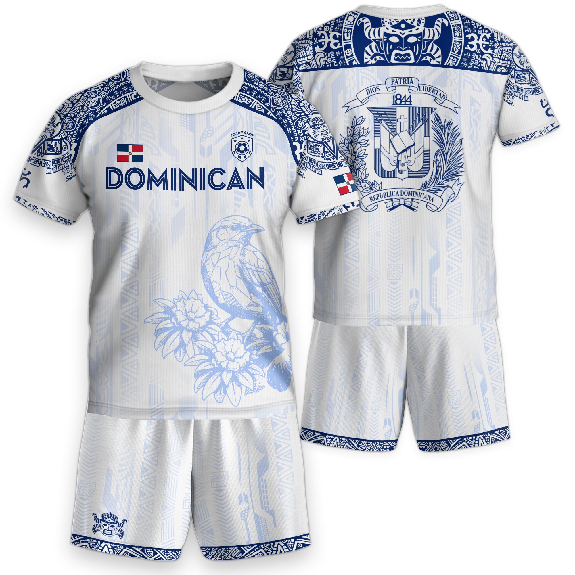 Dominican Republic Kids Youth Orgullo Dominicano White Cigua Palmera Soccer Jersey
