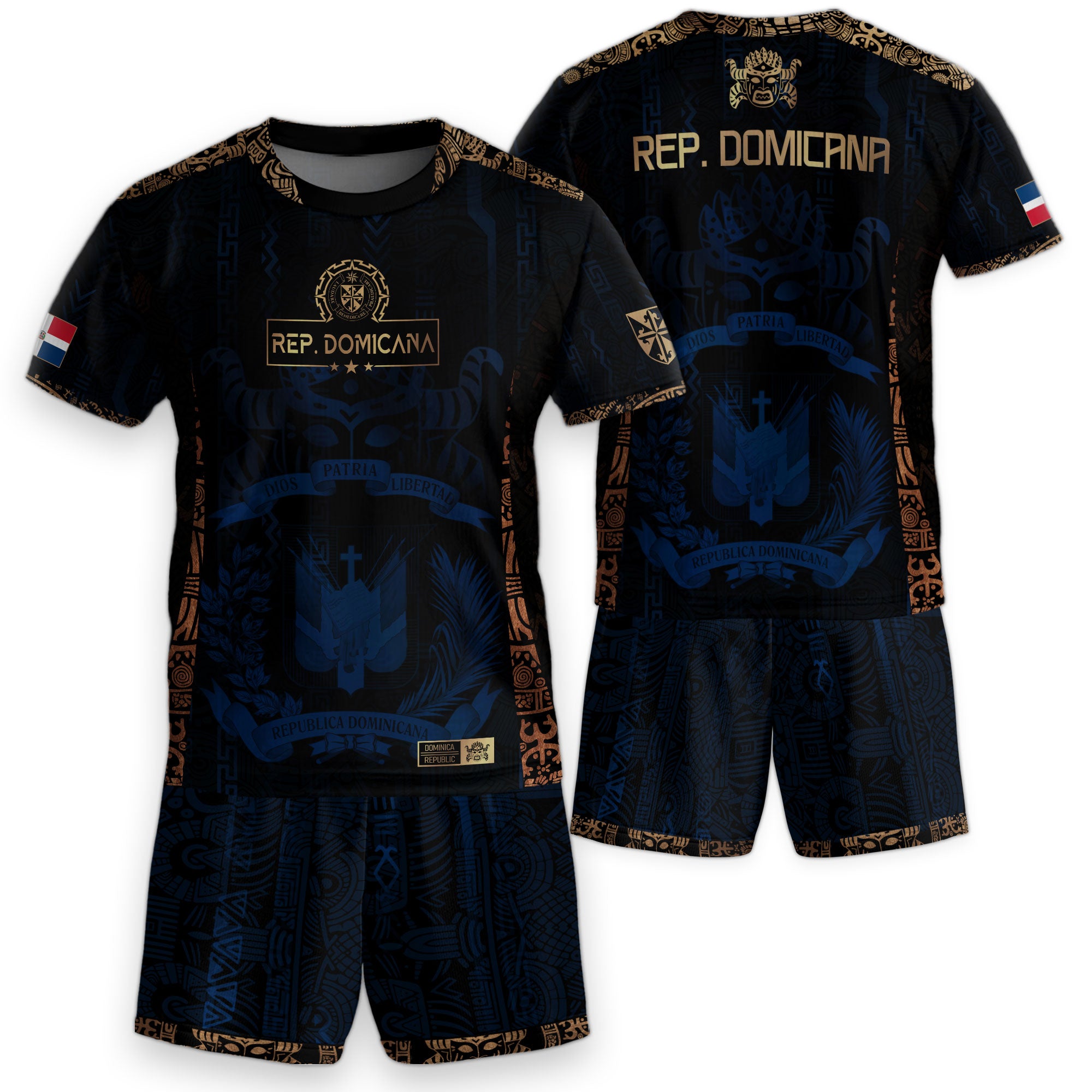 Dominican Kids Soccer Jersey Navy Pride Collection