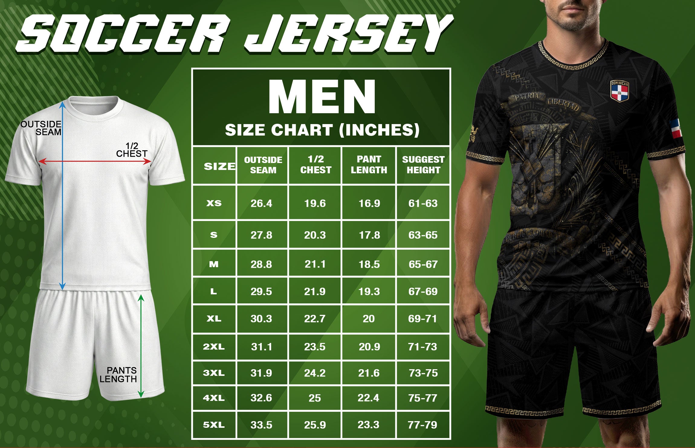 Dominican Republic Heritage Black Gold Vintage Geometric Graphic Soccer Jersey