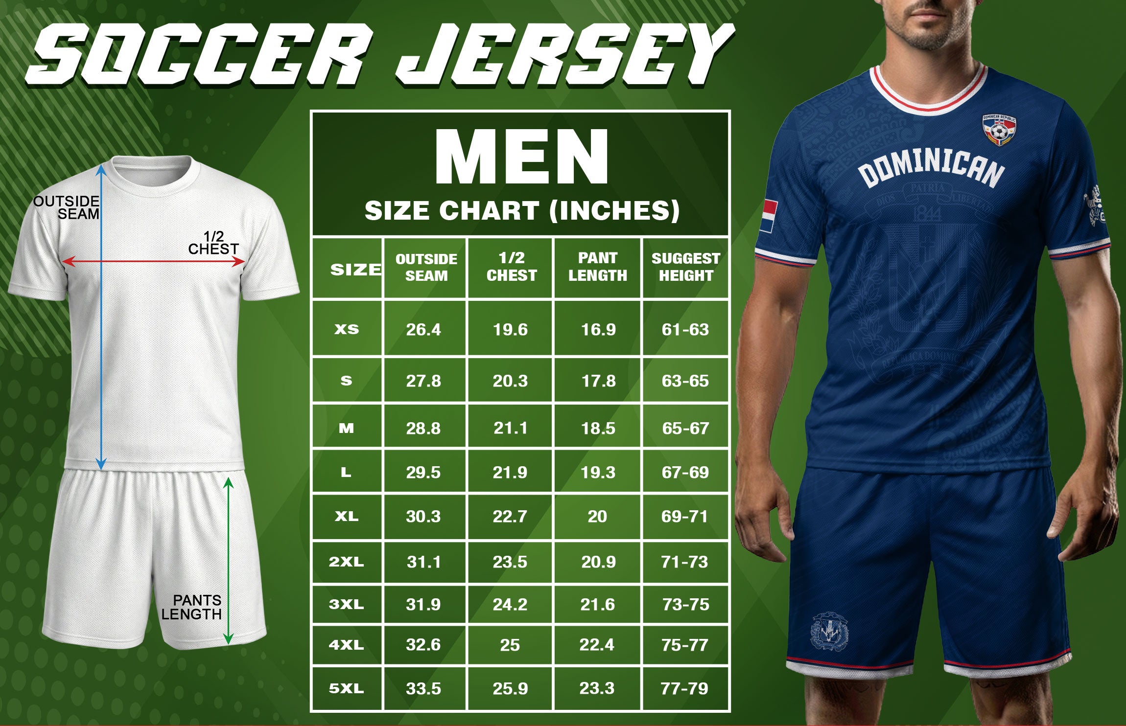 Dominican Republic Heritage Royal Navy National Graphic Soccer Jersey
