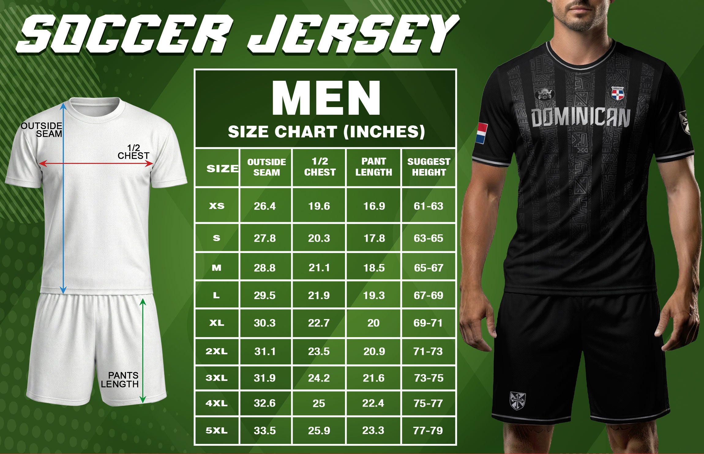 Dominican Republic Heritage Black Silver Athletic Independence Soccer Jersey
