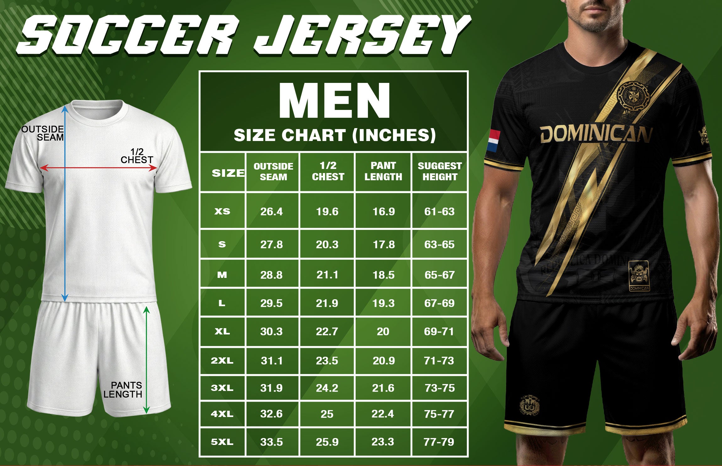 Dominican Republic Black Gold Premium Geometric Pattern Cultural Pride Soccer Jersey
