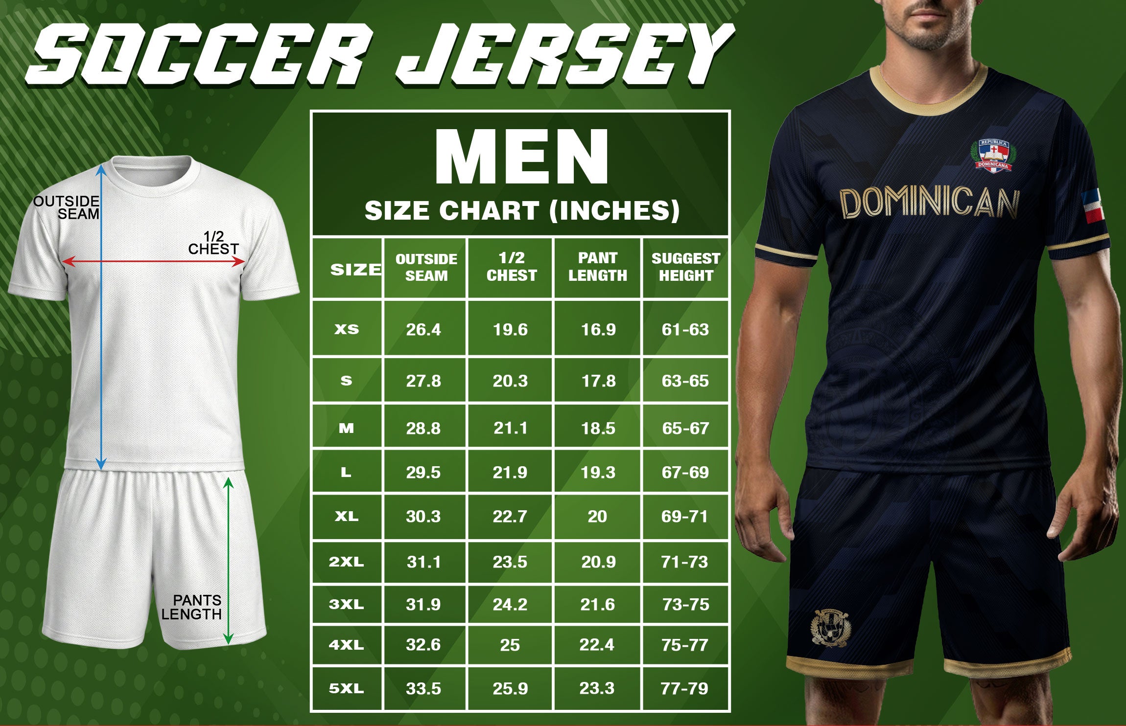 Dominican Republic National Heritage Soccer Jersey Navy Gold, Cultural Pride Emblem Design