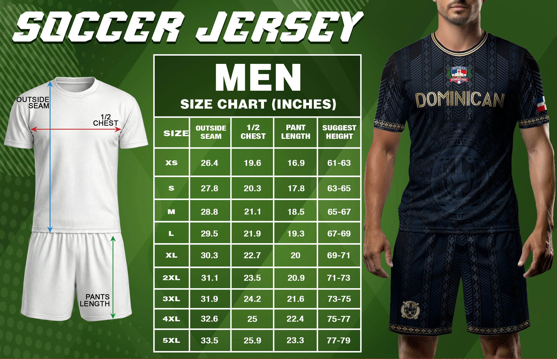 Dominican National Pride Soccer Jersey Navy Gold, Heritage Inspired Cultural Design