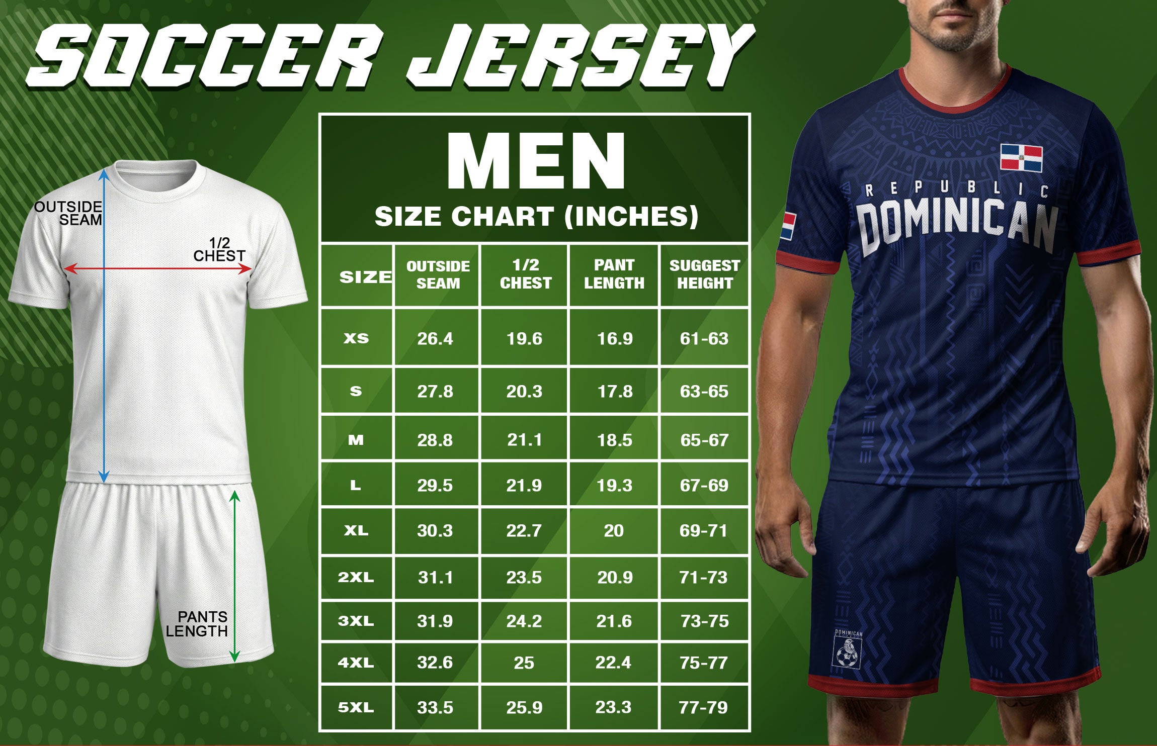 Dominican Republic Coat of Arms Tribal Navy National Pride Soccer Jersey