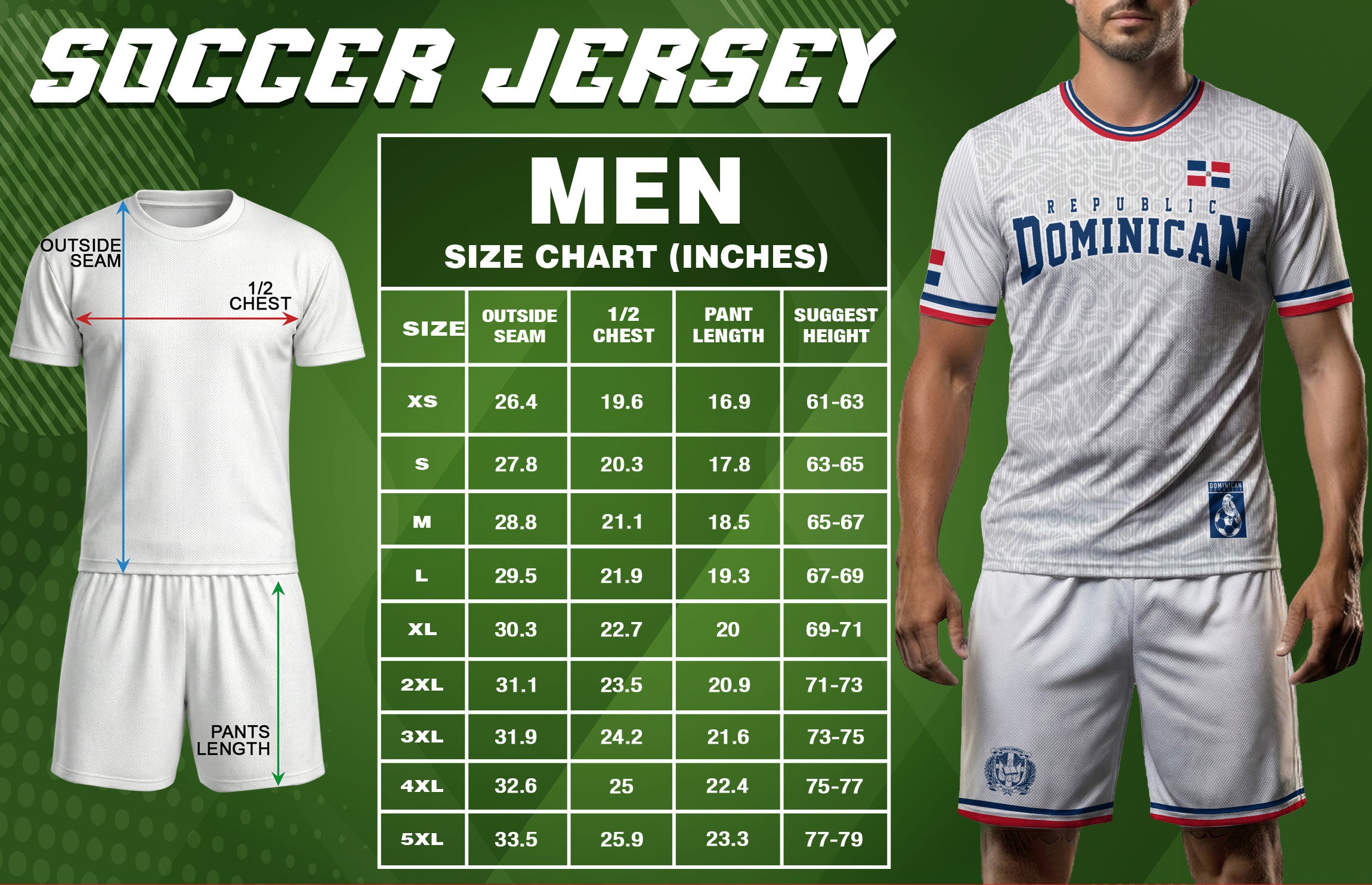 Dominican Republic Coat of Arms White Blue Red National Pride Soccer Jersey