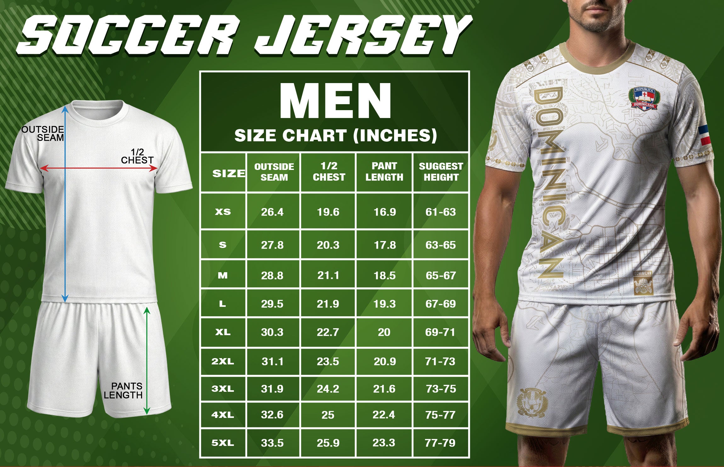 Dominican Cultural Identity Soccer Jersey White Gold, National Heritage Edition