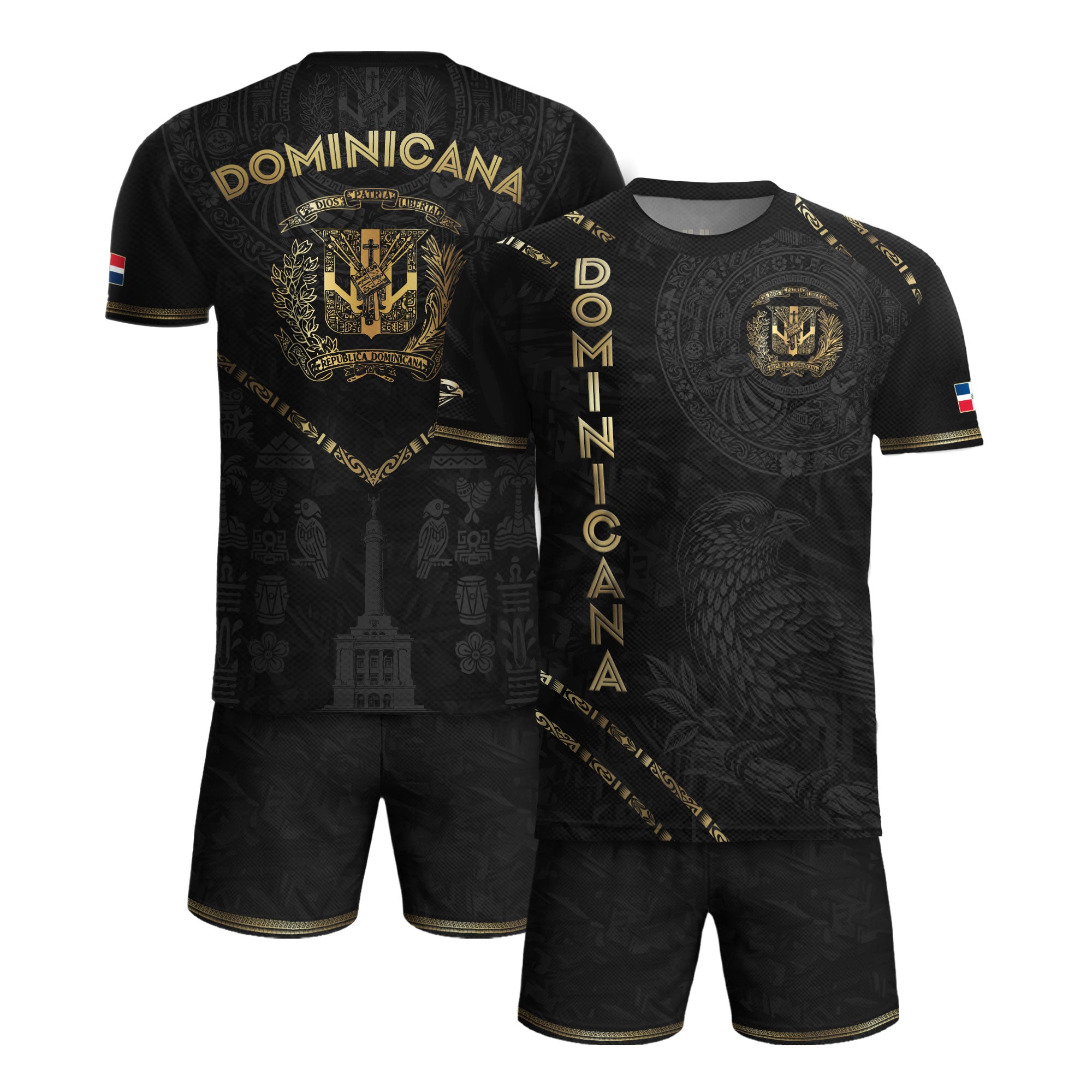 Dominican Heritage Soccer Jersey Black Gold, Cultural Identity & National Pride
