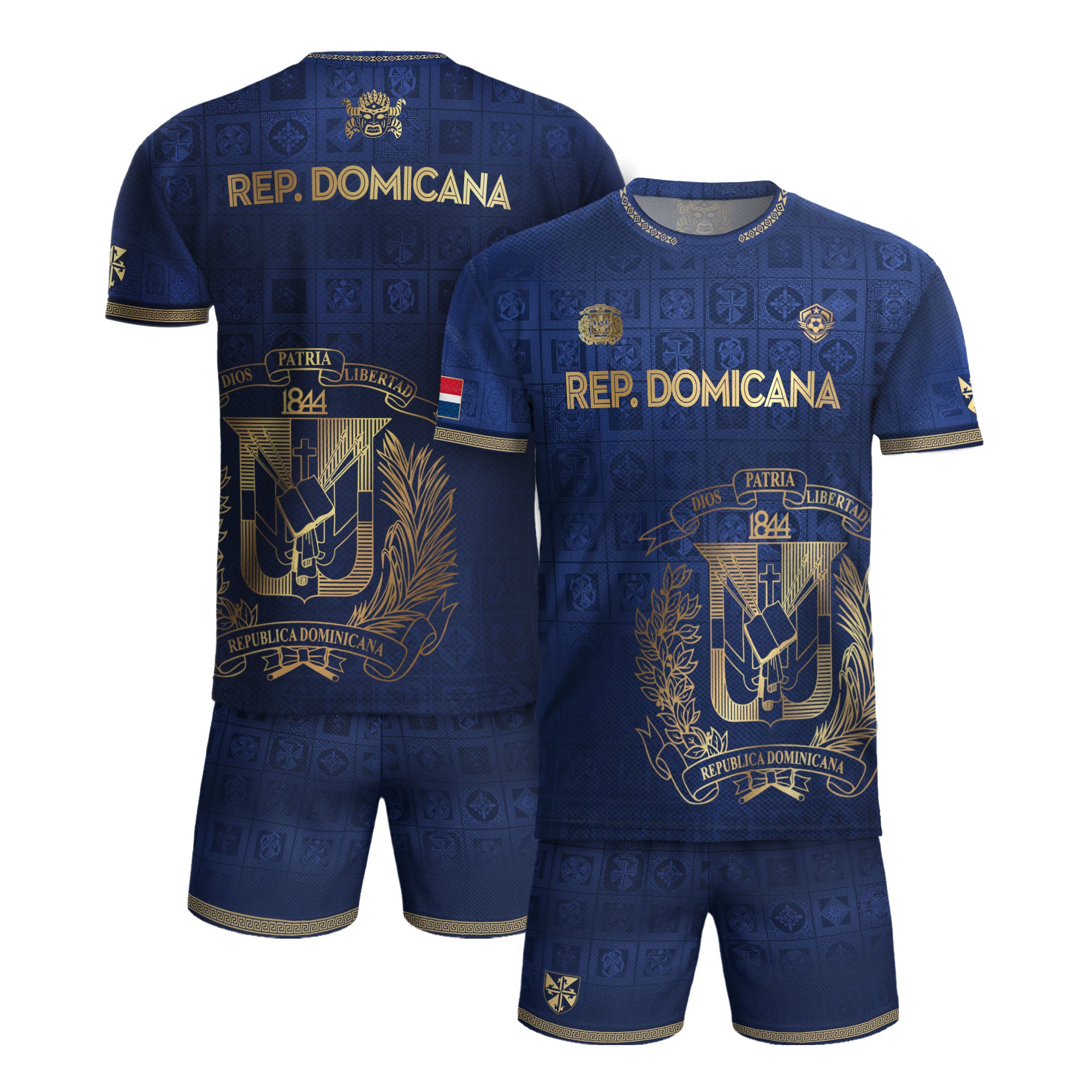 Dominican Republic Heritage Navy Gold Athletic Independence Soccer Jersey