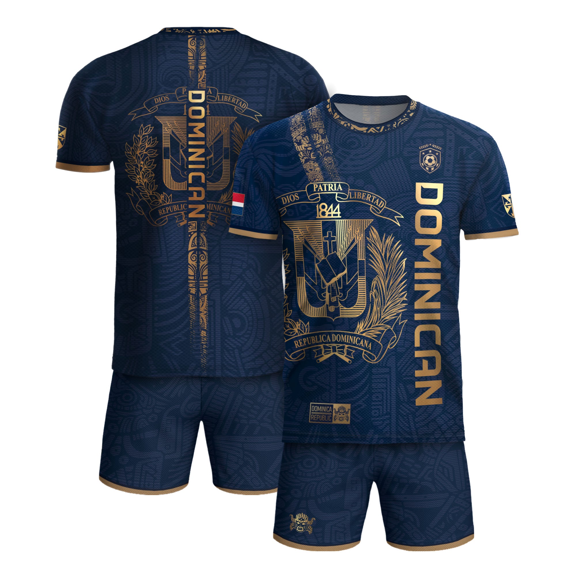 Dominican Republic Navy Gold Vintage National Heritage Shirt Soccer Jersey