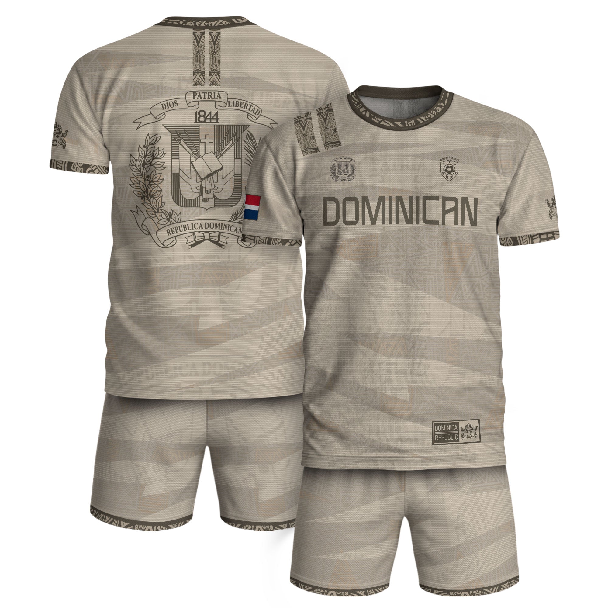 Dominican Republic Heritage Beige Earth Tone National Soccer Jersey