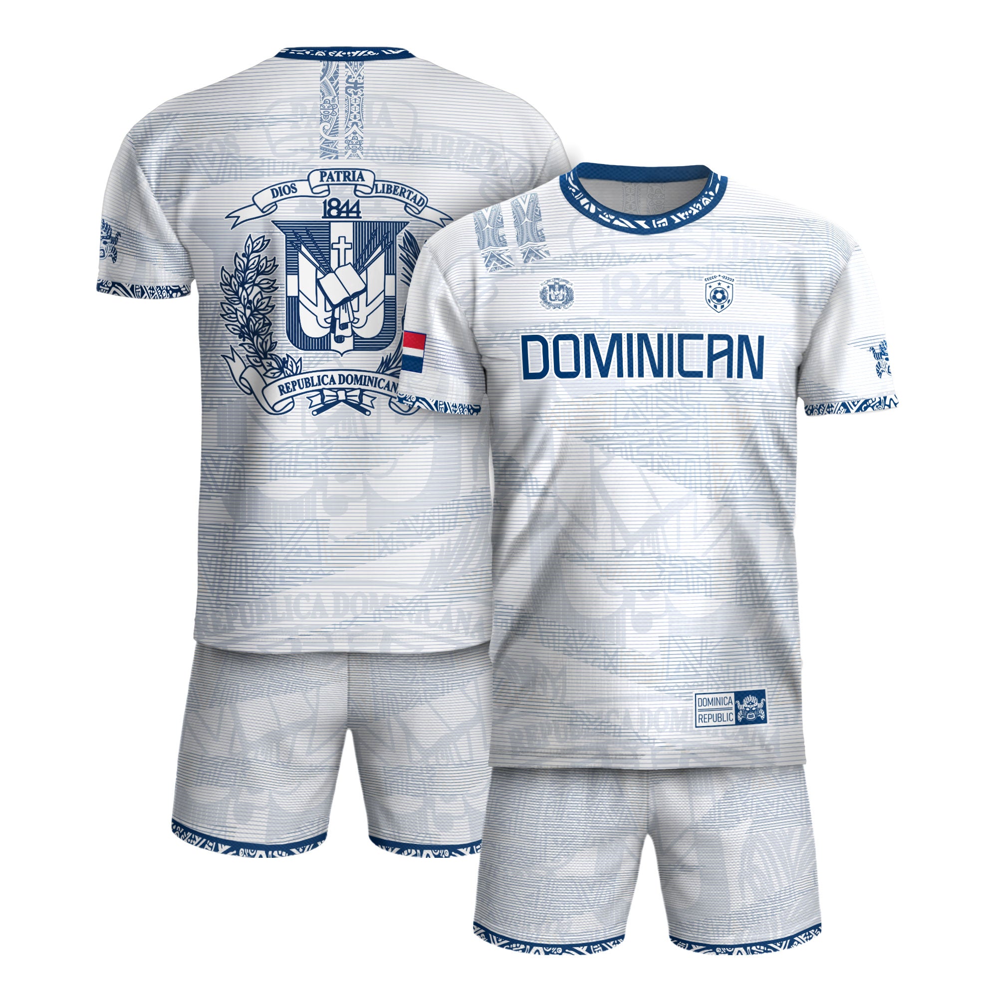 Dominican Republic Heritage White Blue National Soccer Jersey