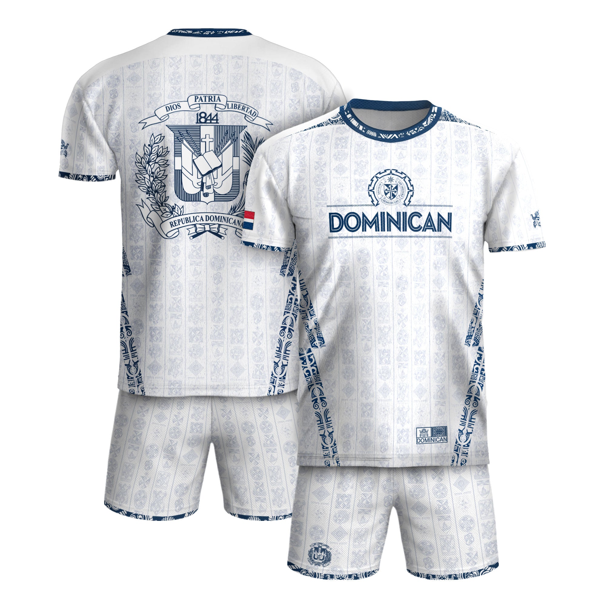 Dominican Republic Heritage White Patchwork Soccer Jersey
