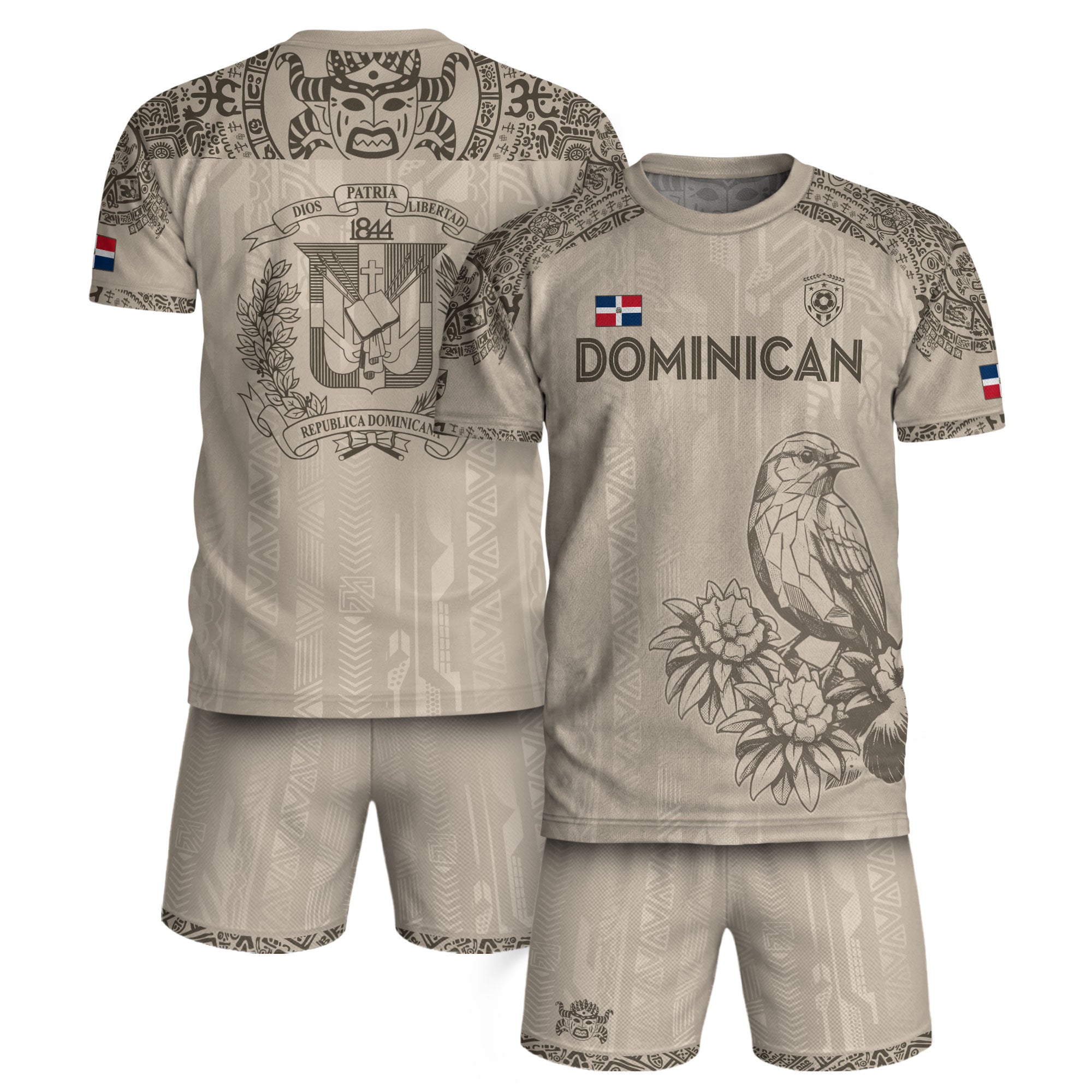 Dominican Republic Orgullo Dominicano Beige Cigua Palmera Soccer Jersey