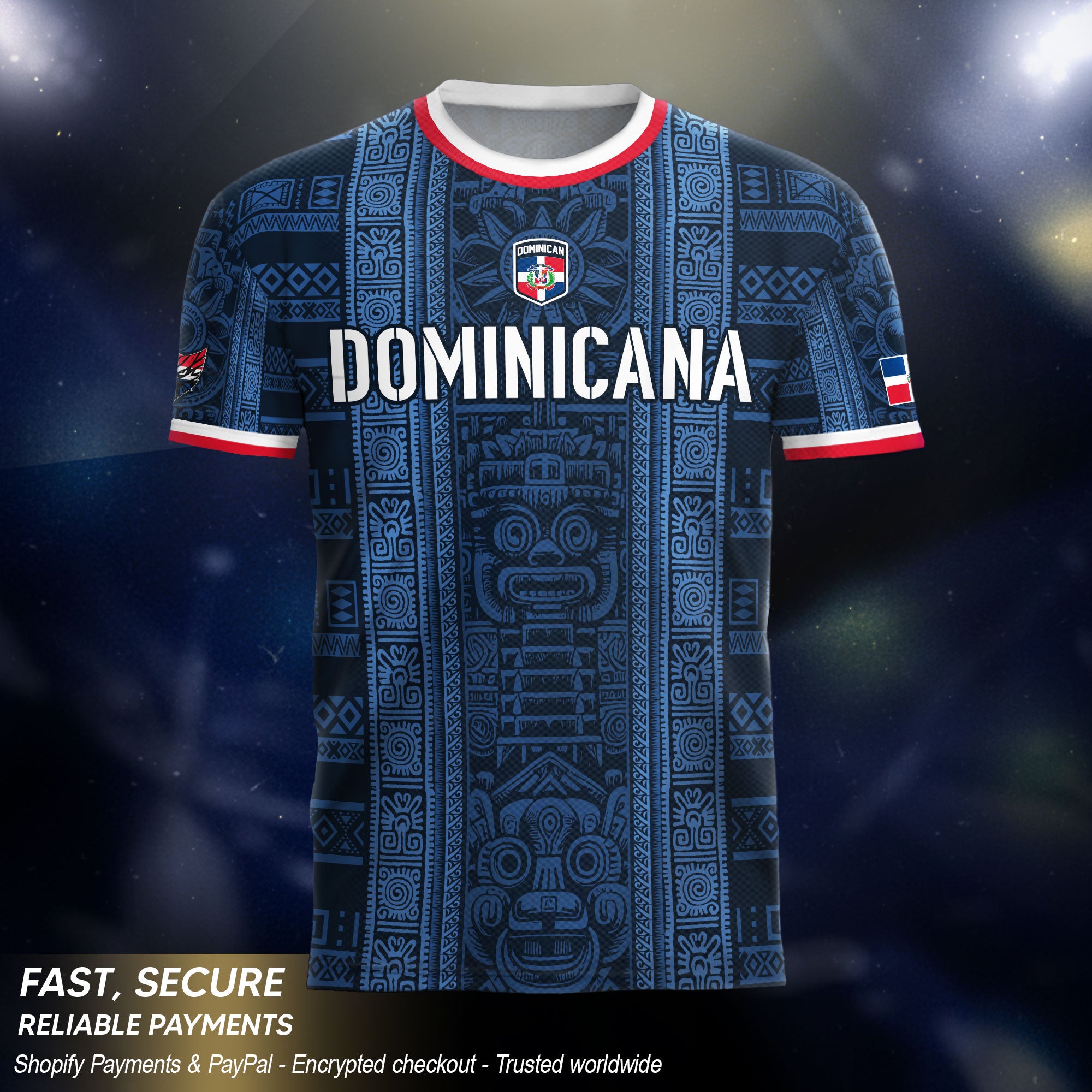 Dominican Cultural Heritage Soccer Jersey Navy, Identity & Pride Edition