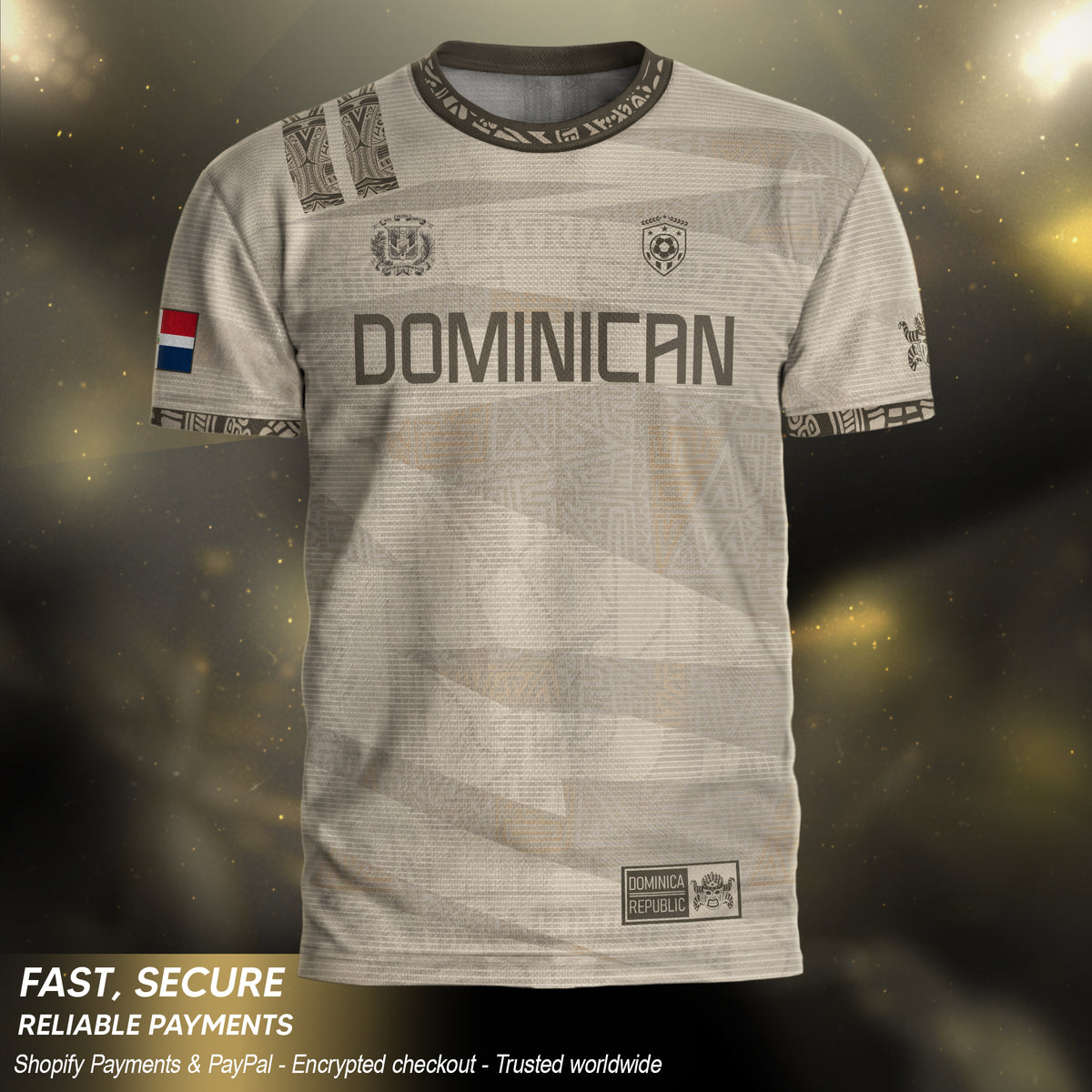 Dominican Republic Heritage Beige Earth Tone National Soccer Jersey