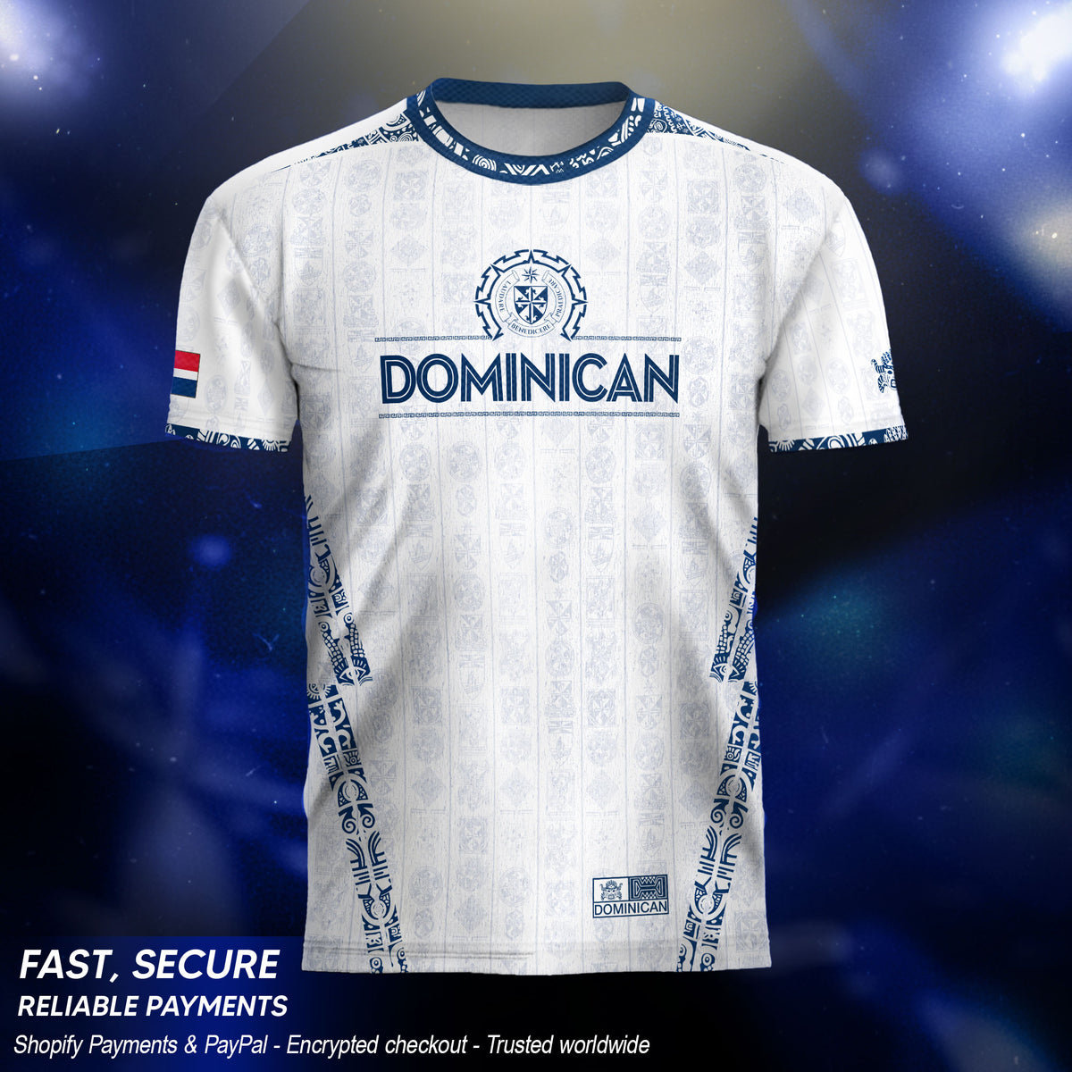 Dominican Republic Heritage White Patchwork Soccer Jersey
