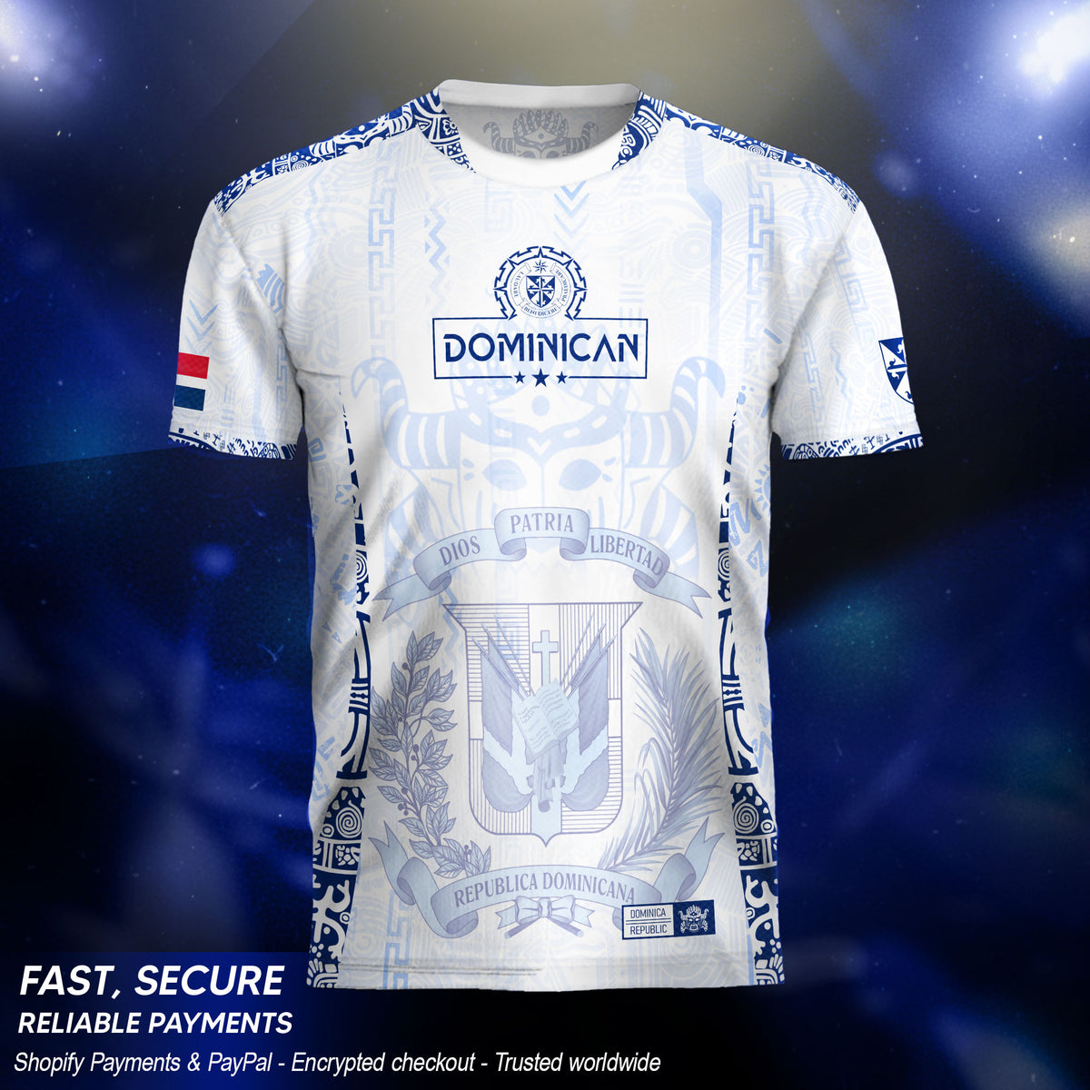 Dominican Republic Orgullo Dominicano White Mask Soccer Jersey