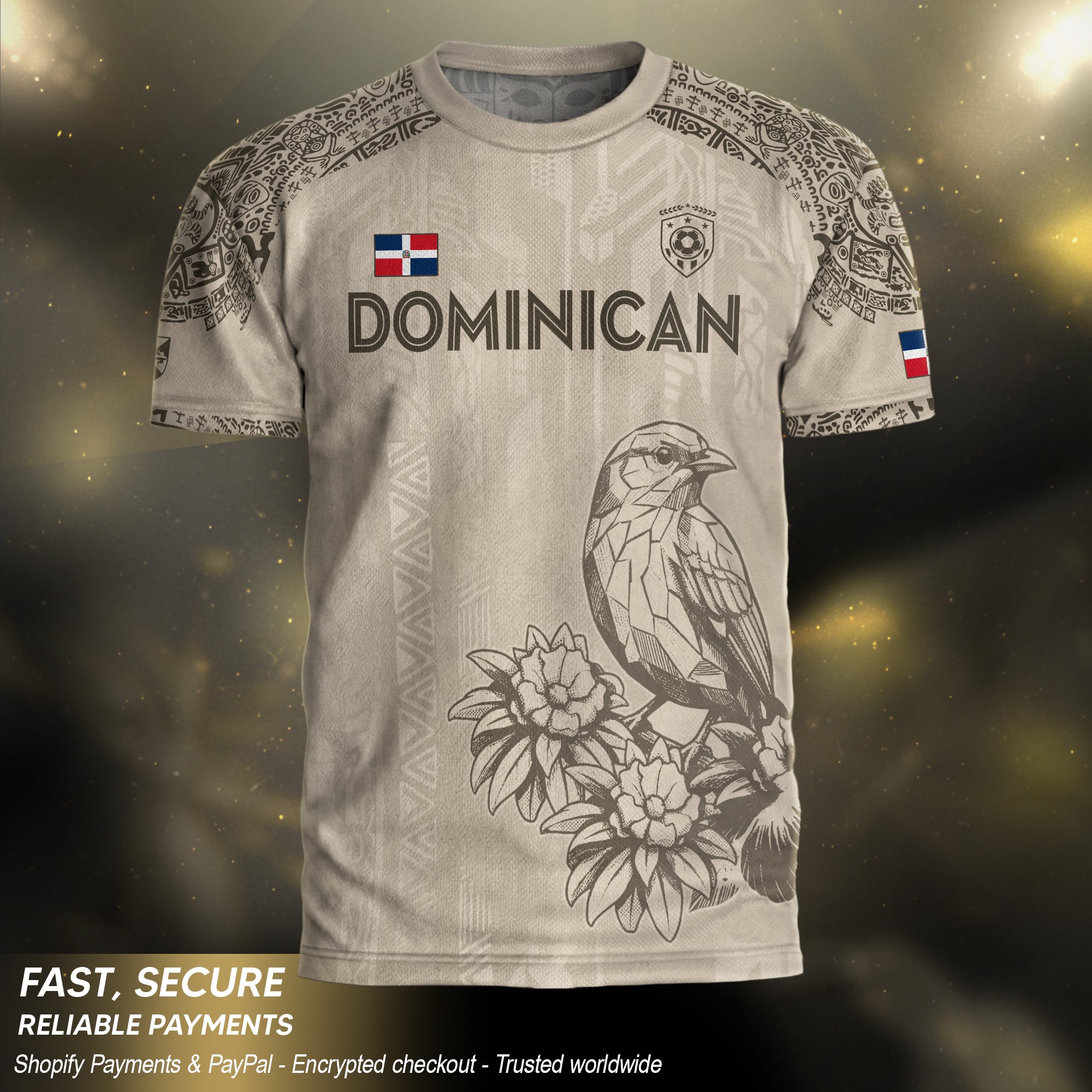 Dominican Republic Orgullo Dominicano Beige Cigua Palmera Soccer Jersey