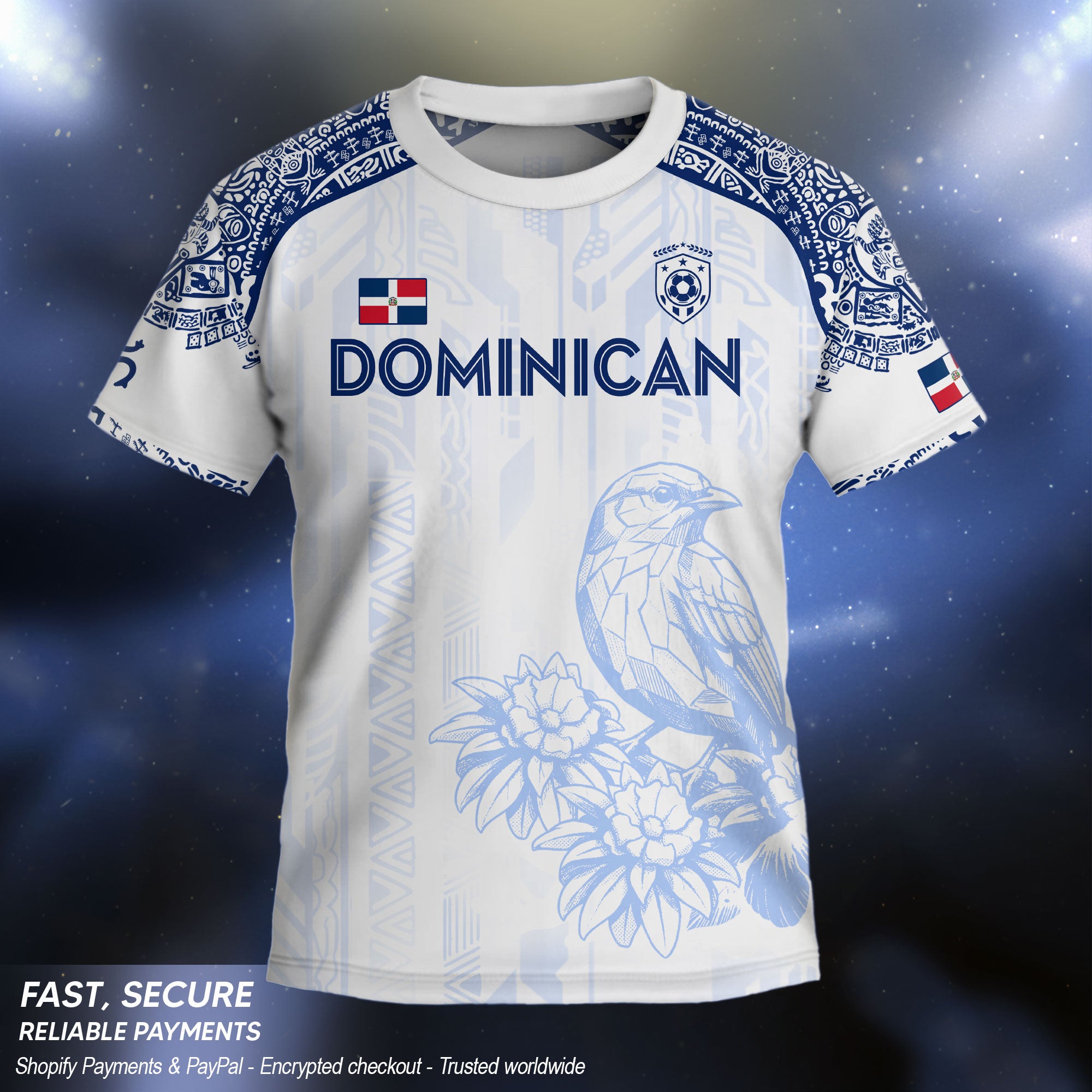 Dominican Republic Kids Youth Orgullo Dominicano White Cigua Palmera Soccer Jersey