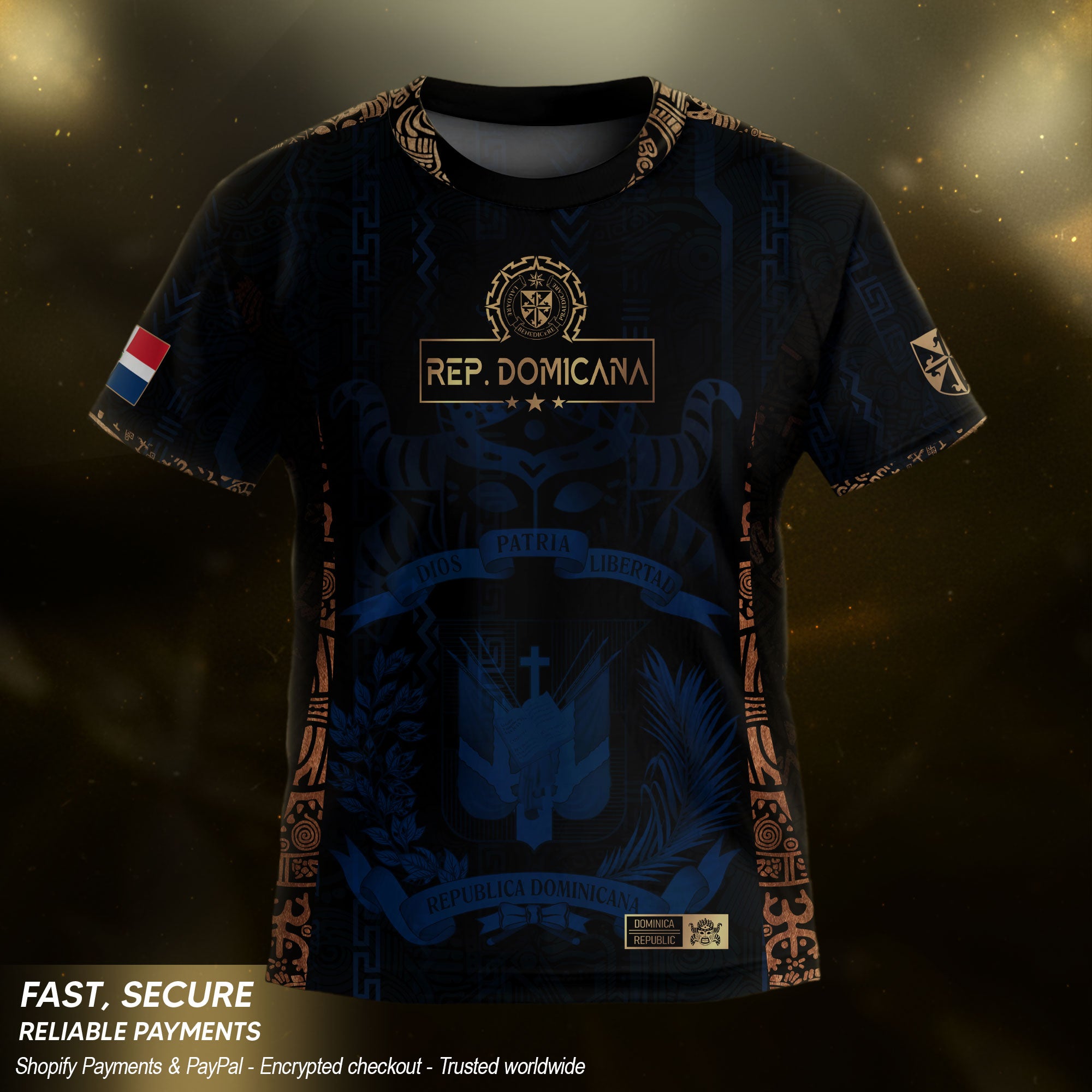 Dominican Kids Soccer Jersey Navy Pride Collection