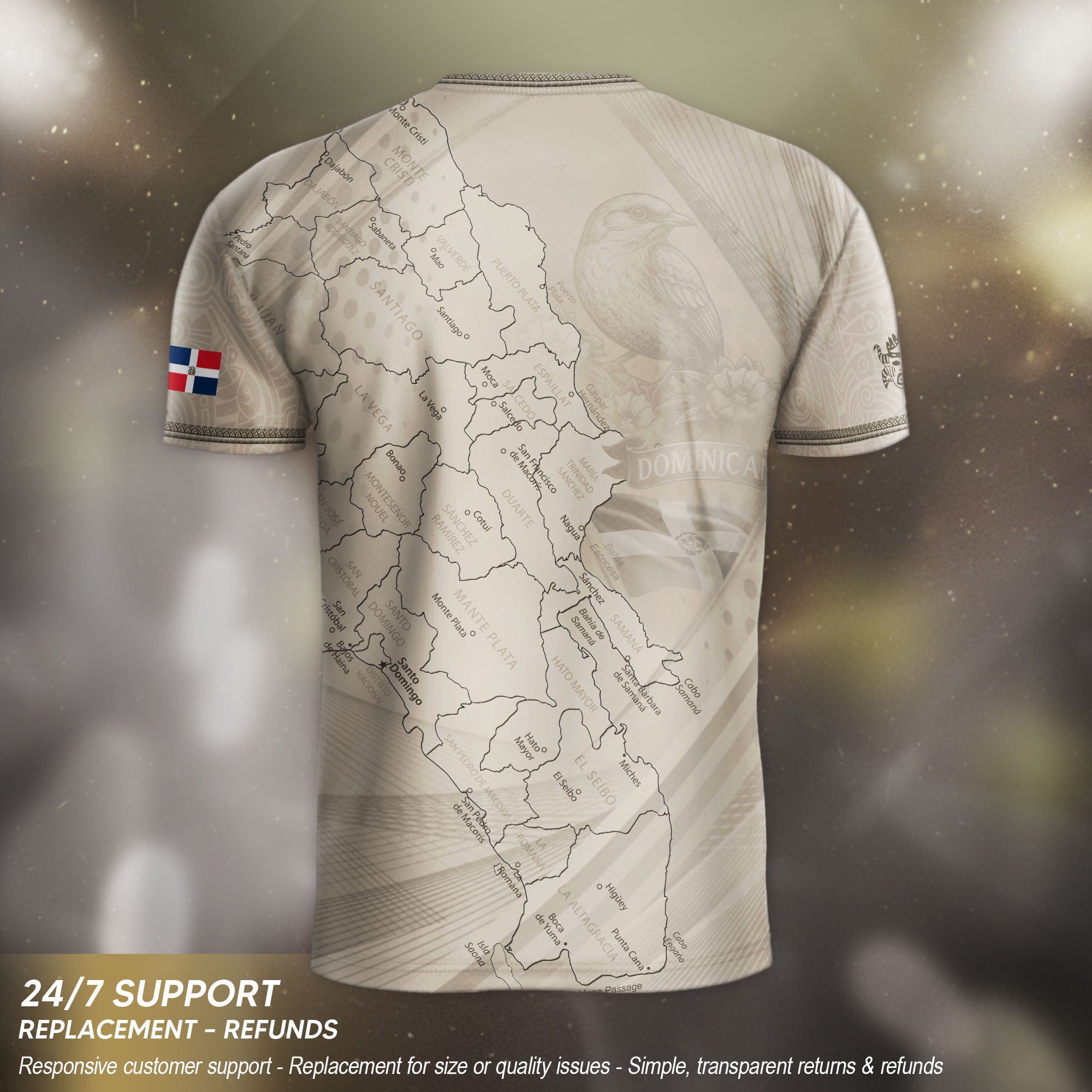 Dominican Cultural Identity Soccer Jersey Beige, Heritage & Pride Edition