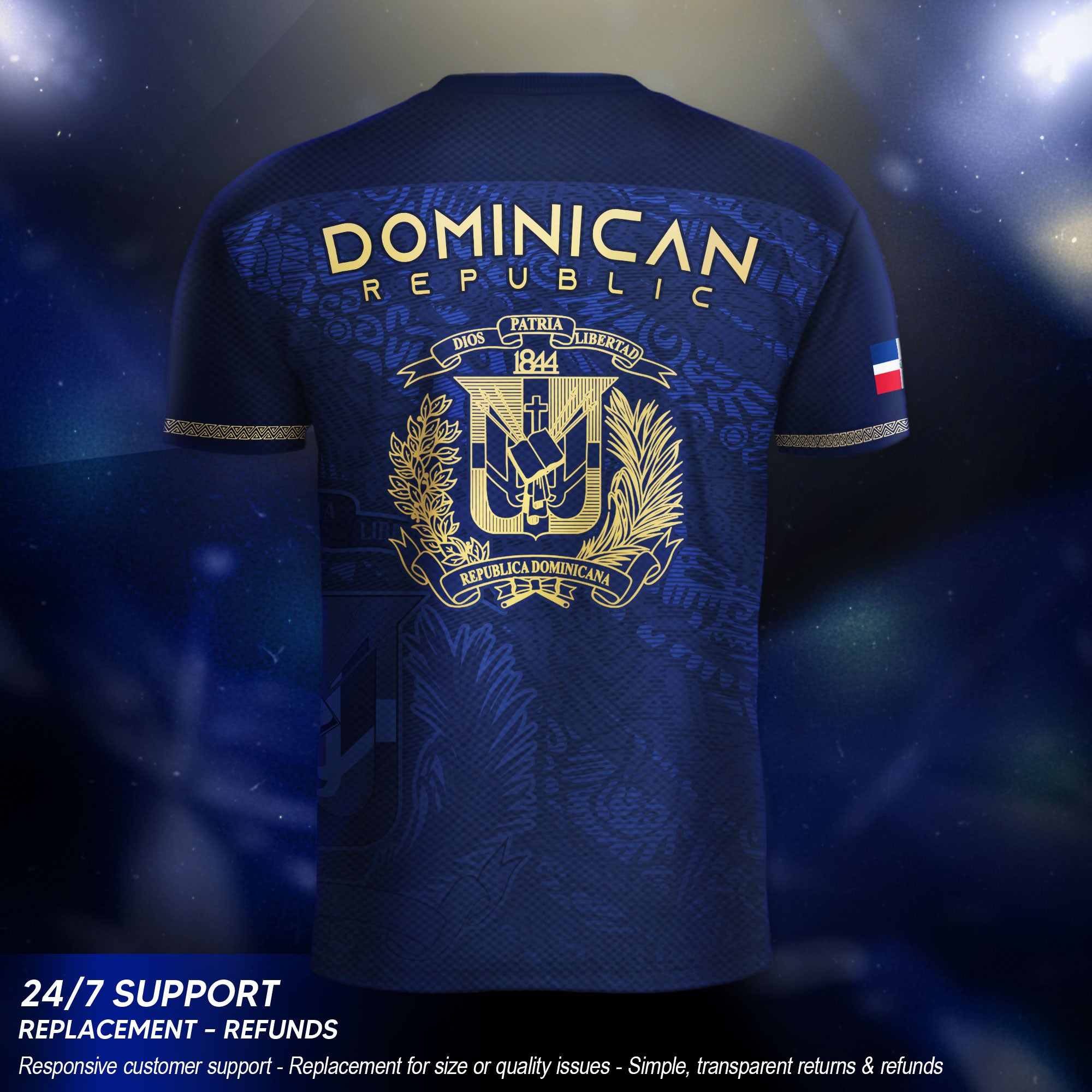 Dominican Heritage Soccer Jersey Navy And Gold, Cultural Pride and National Identity