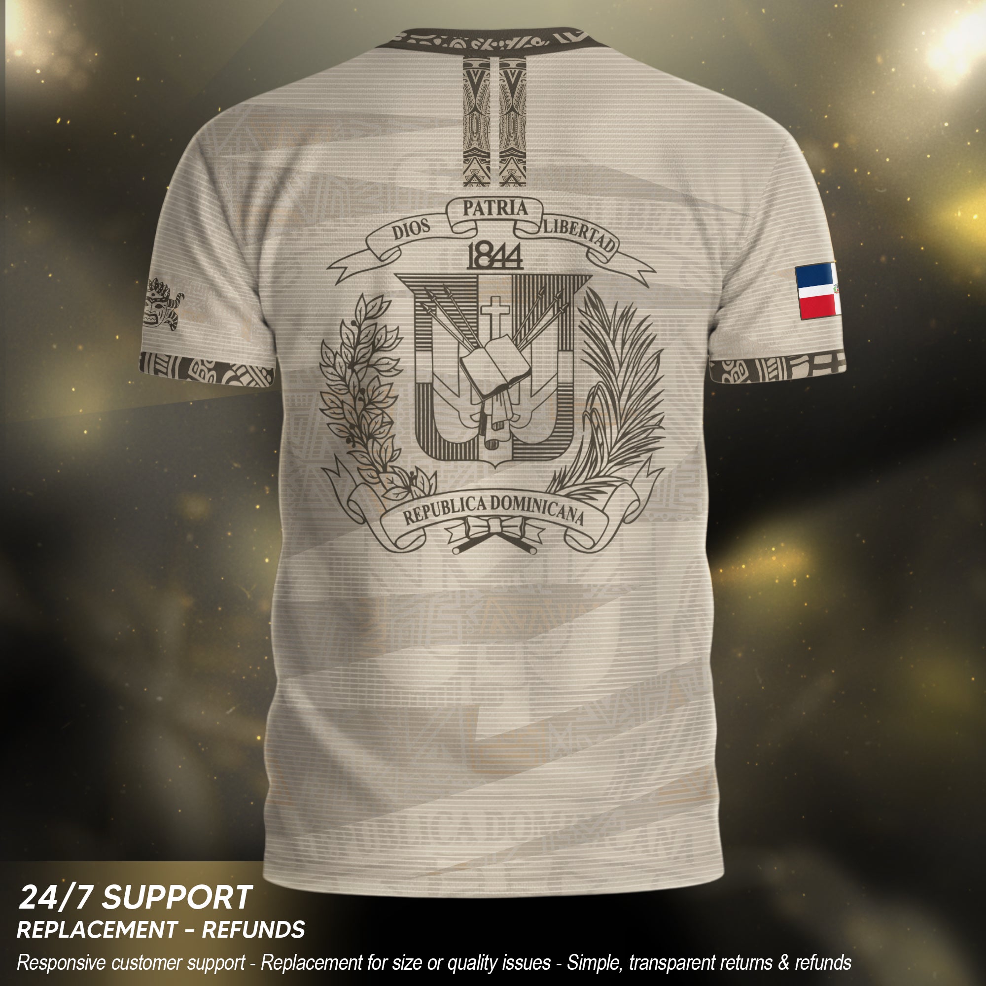 Dominican Republic Heritage Beige Earth Tone National Soccer Jersey