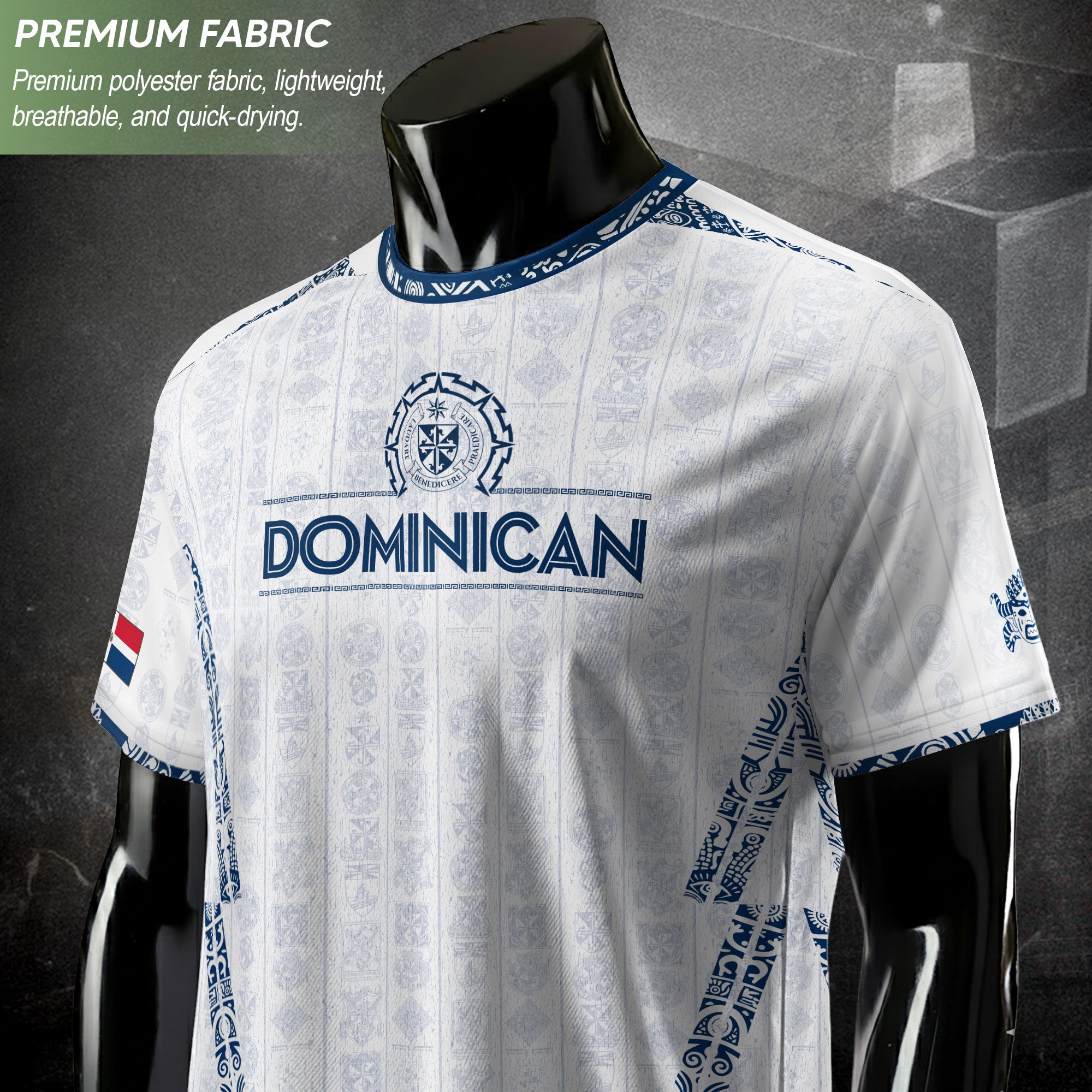Dominican Republic Heritage White Patchwork Soccer Jersey