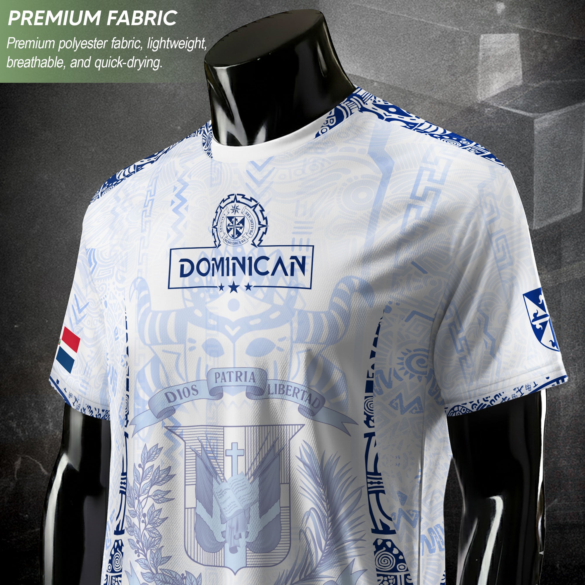 Dominican Republic Orgullo Dominicano White Mask Soccer Jersey