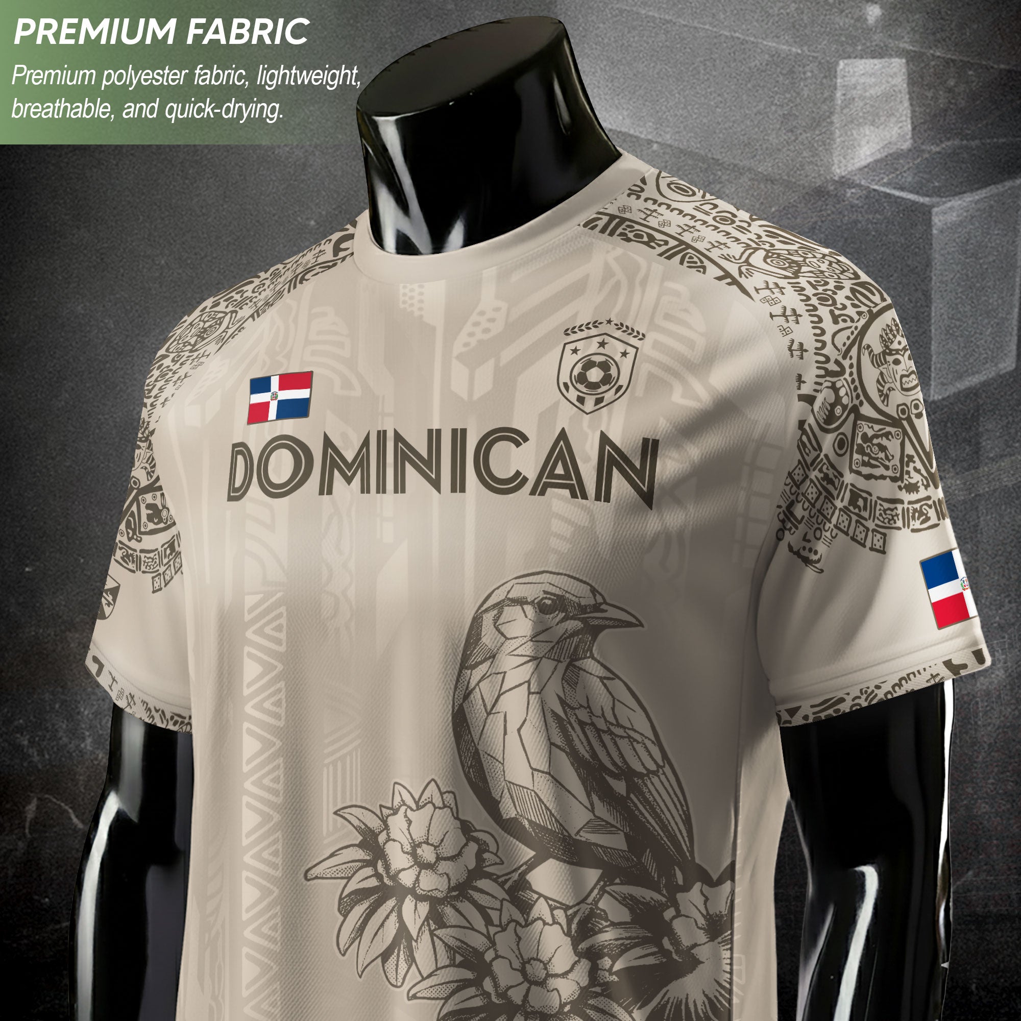 Dominican Republic Orgullo Dominicano Beige Cigua Palmera Soccer Jersey