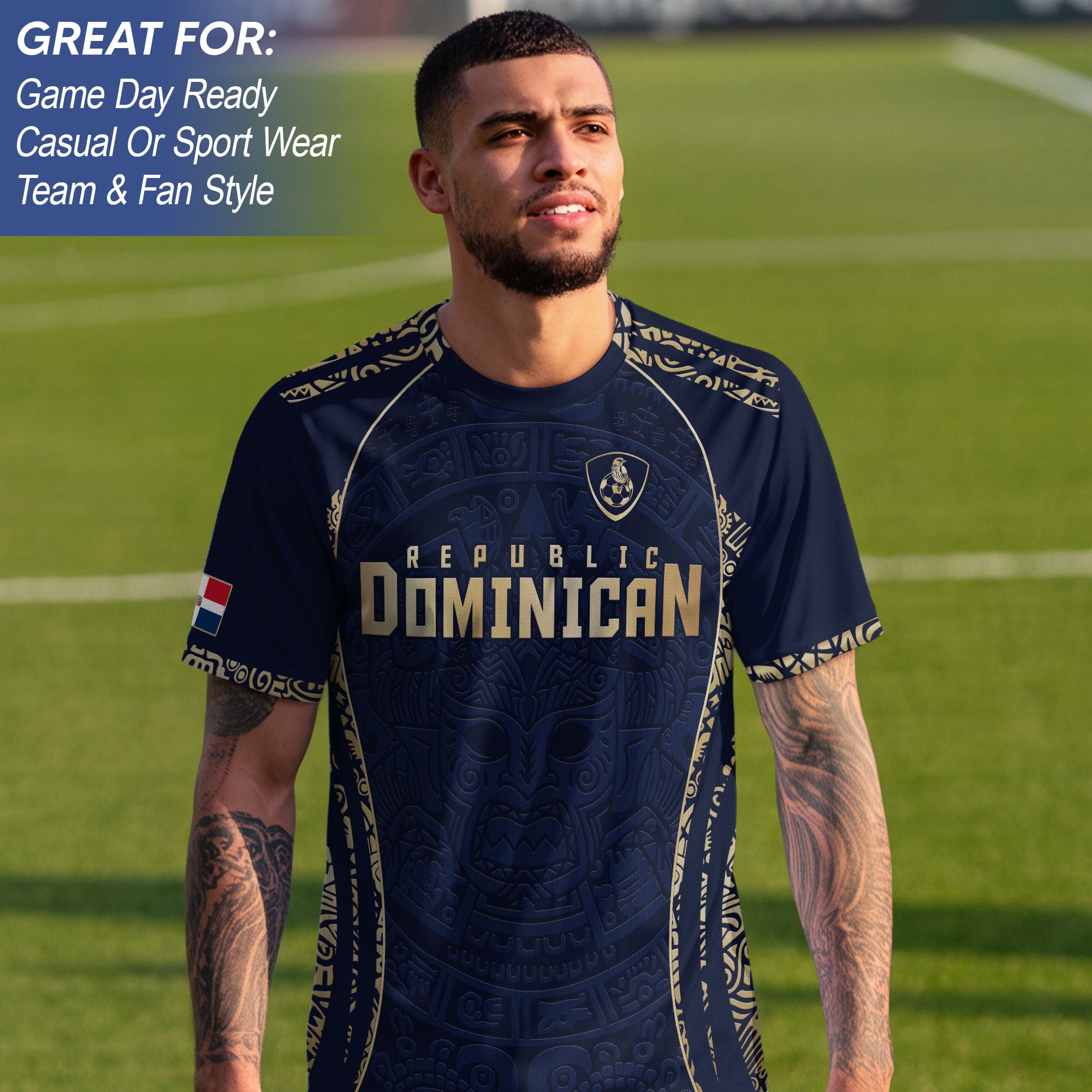 Dominican National Pride Soccer Jersey Navy And Gold, Culture Beyond the Game